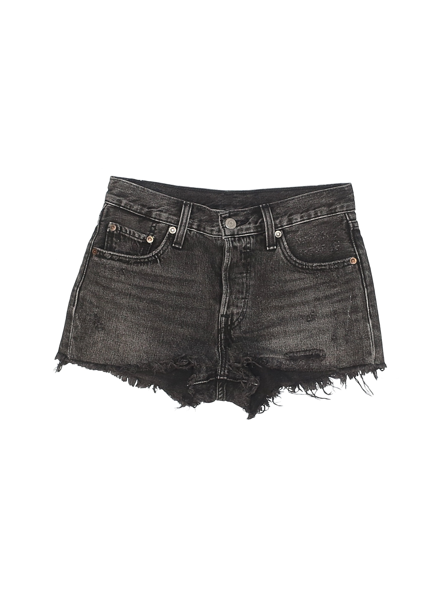 Levi's Women Black Denim Shorts 25W | eBay