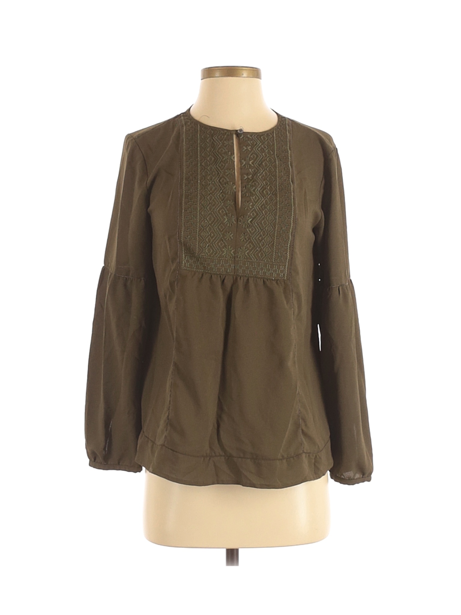 Banana Republic Women Green Long Sleeve Blouse XS | eBay