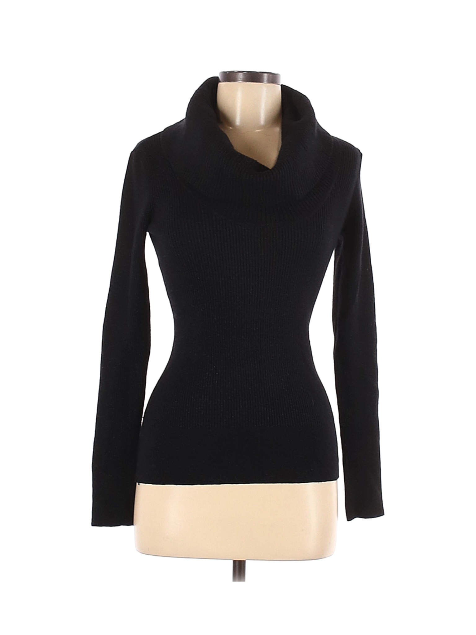 White House Black Market Women Black Turtleneck Sweater M | eBay