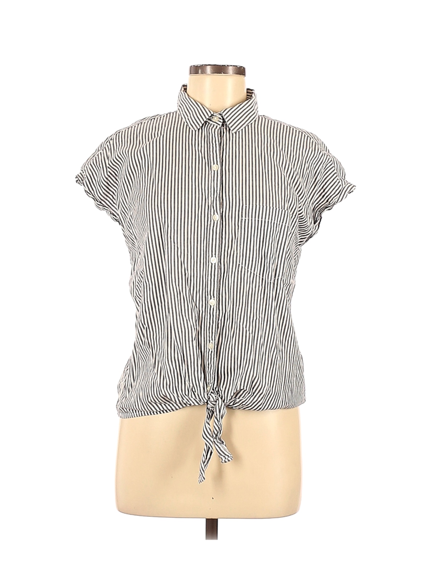 Old Navy Women White Short Sleeve Blouse M | eBay