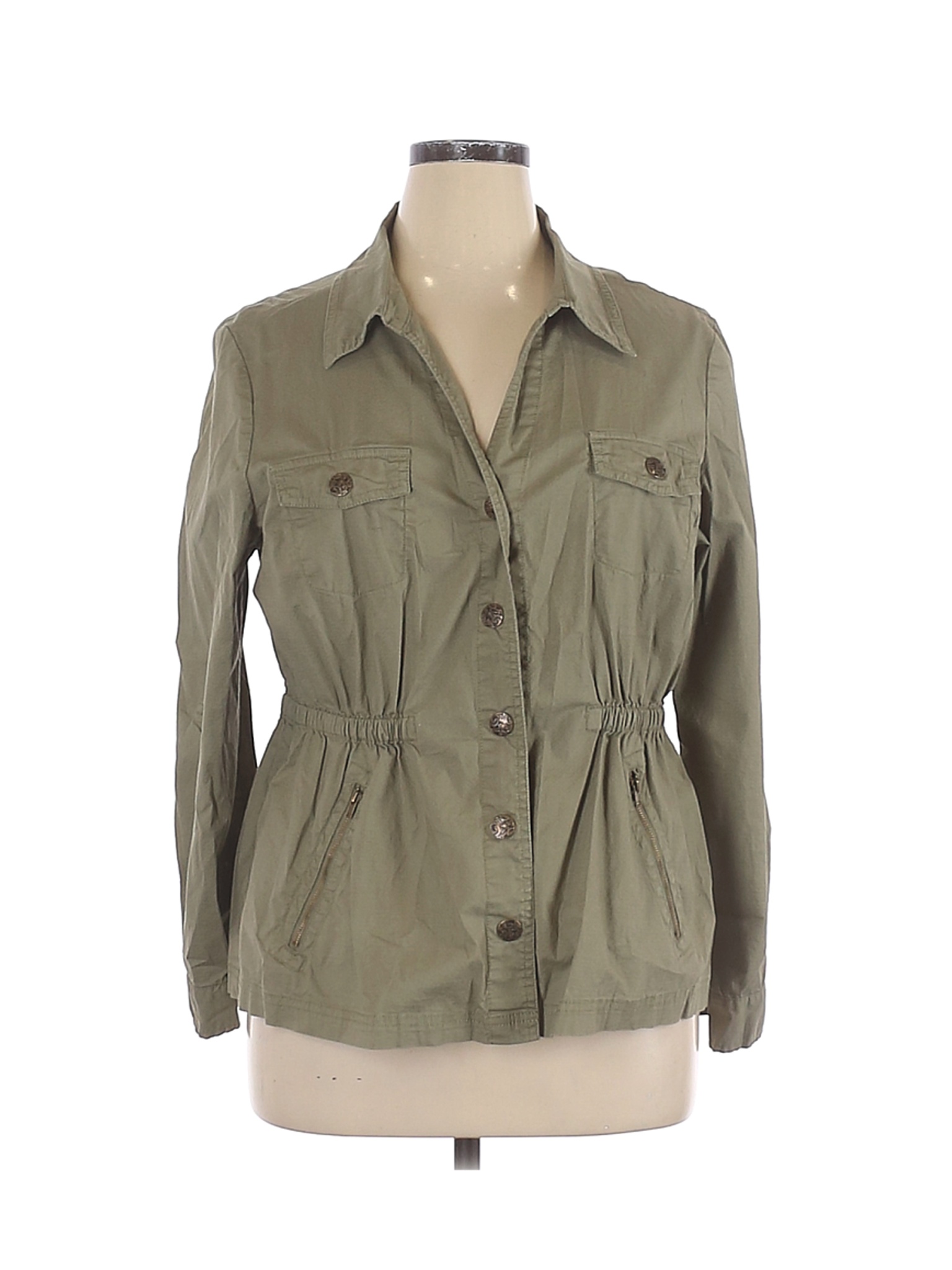 DressBarn Women Green Jacket XL | eBay