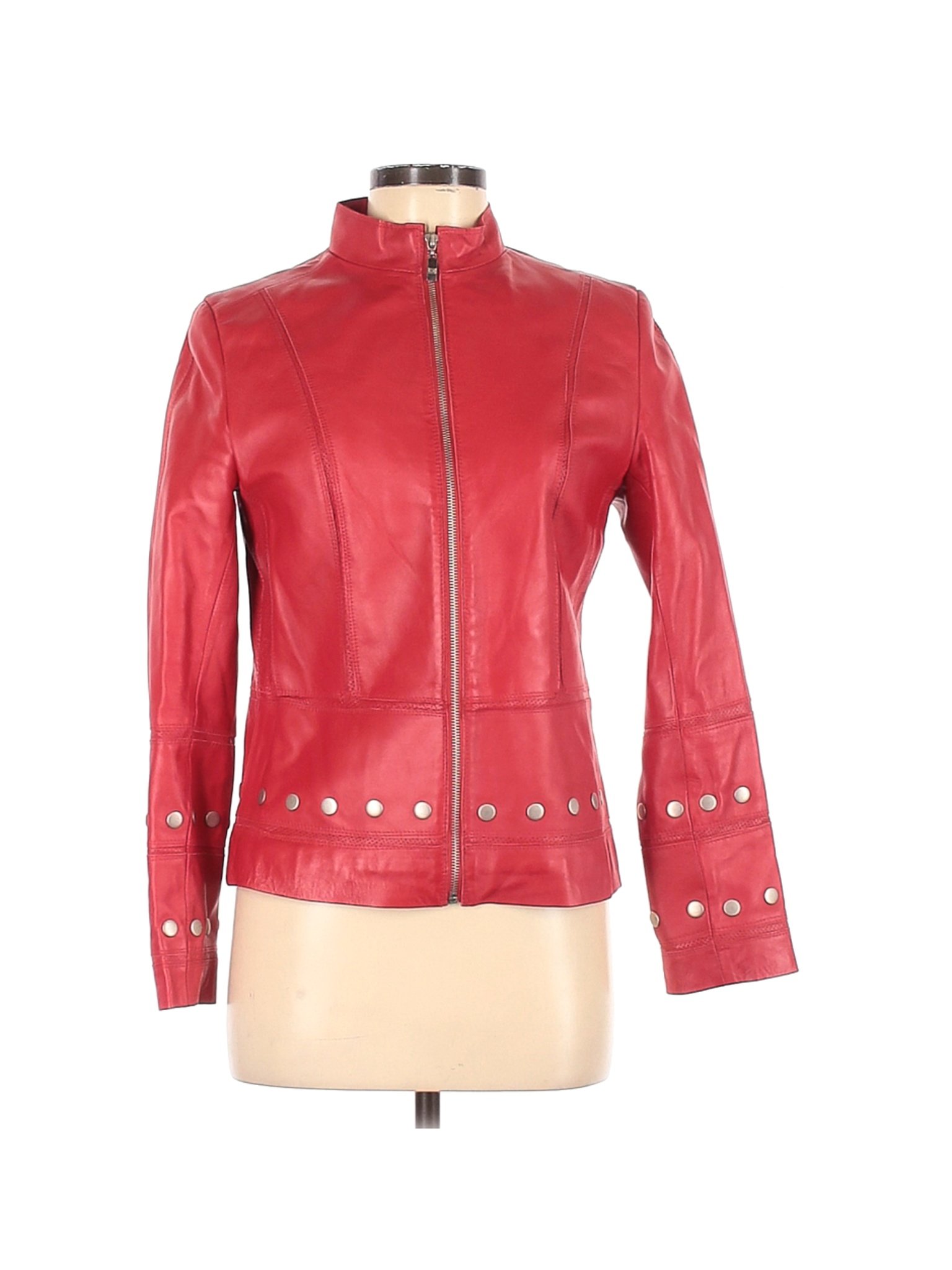 Pamela McCoy Women Red Leather Jacket XS | eBay