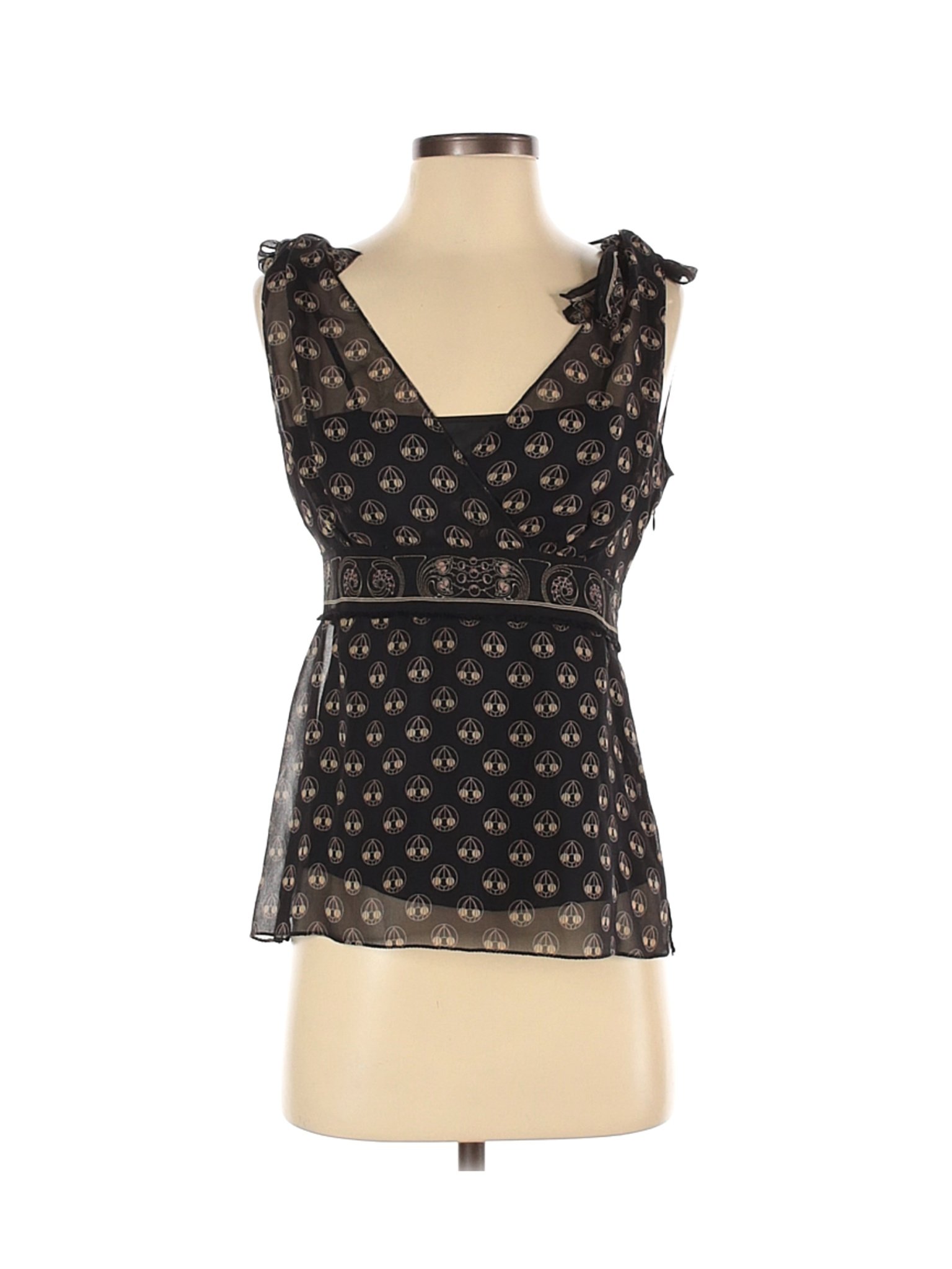 Max Studio Women Black Sleeveless Silk Top S | eBay