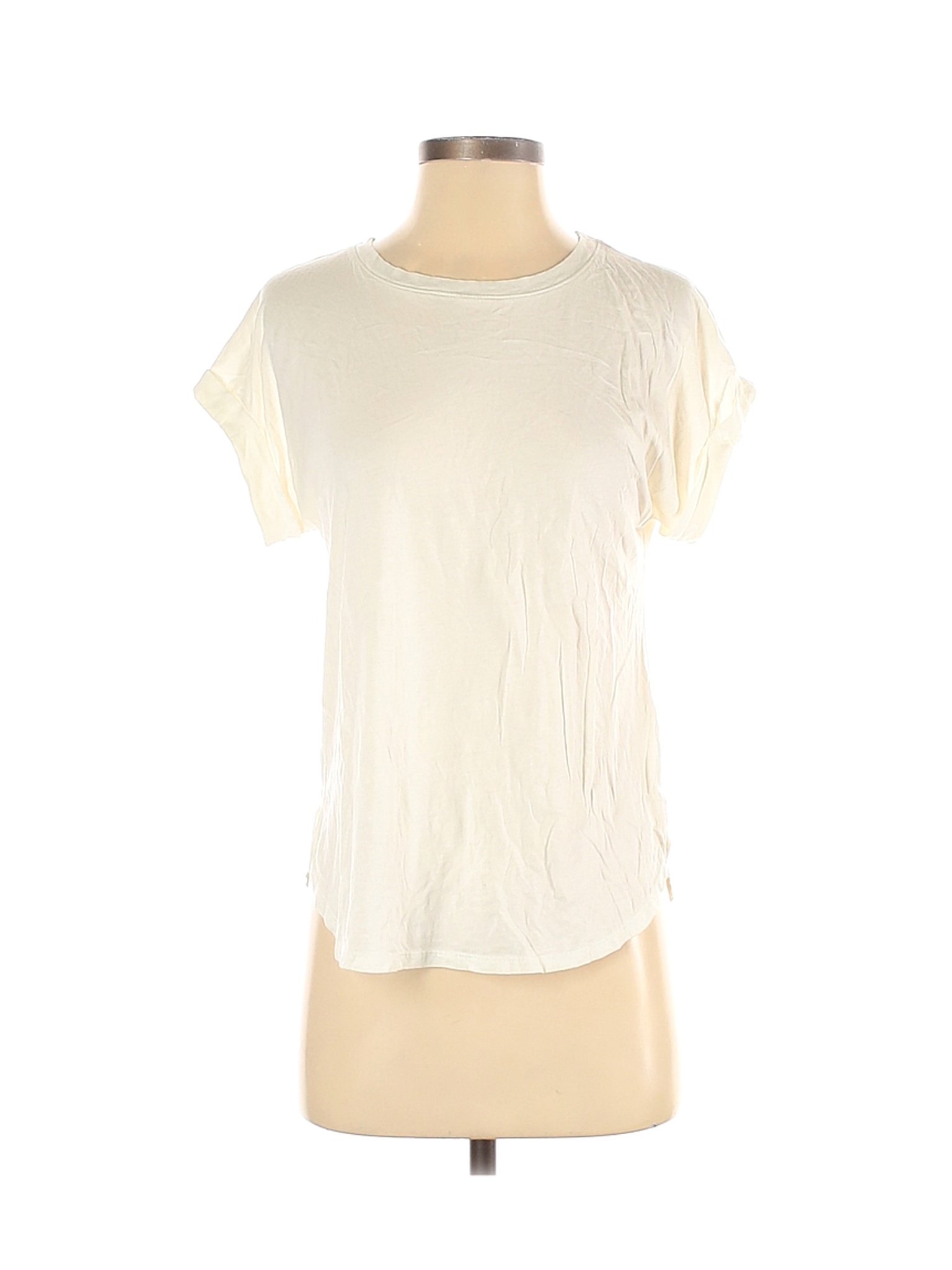 A New Day Women Ivory Short Sleeve T-Shirt S | eBay