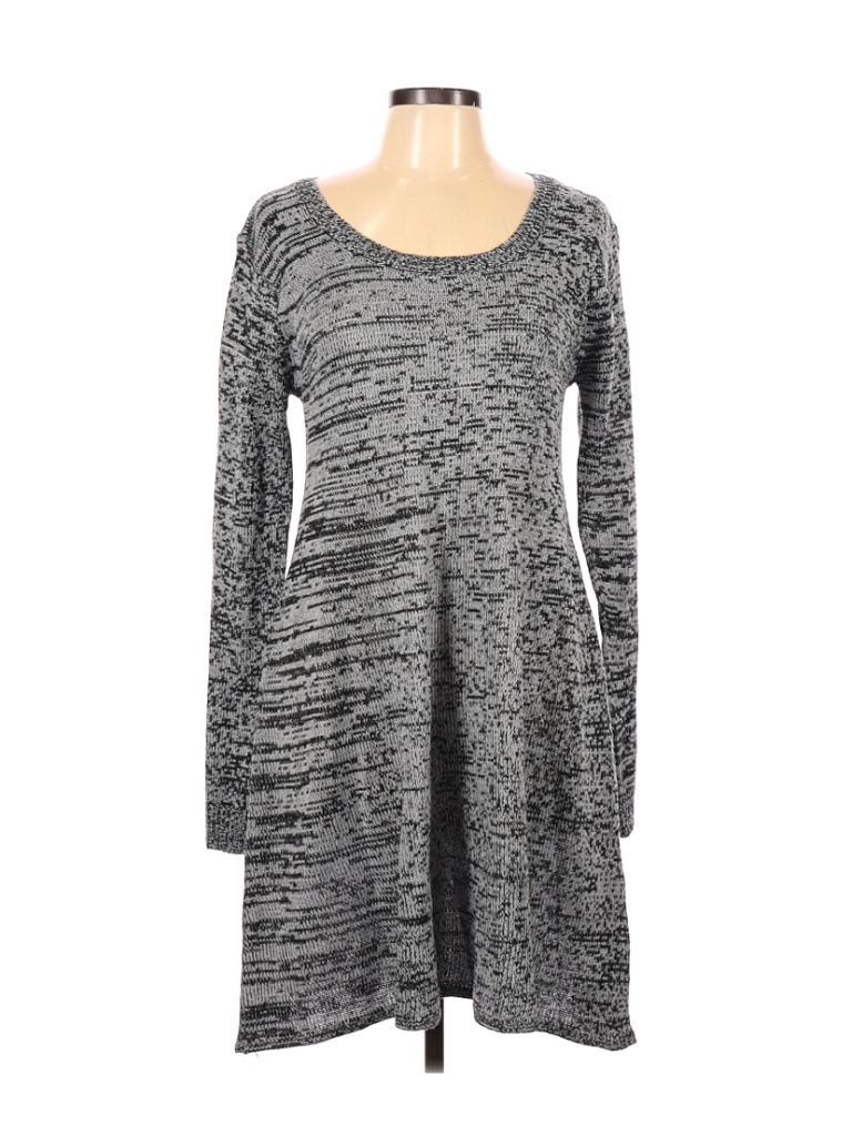 Bobbie Brooks 100% Acrylic Gray Black Casual Dress Size L - 45% off ...