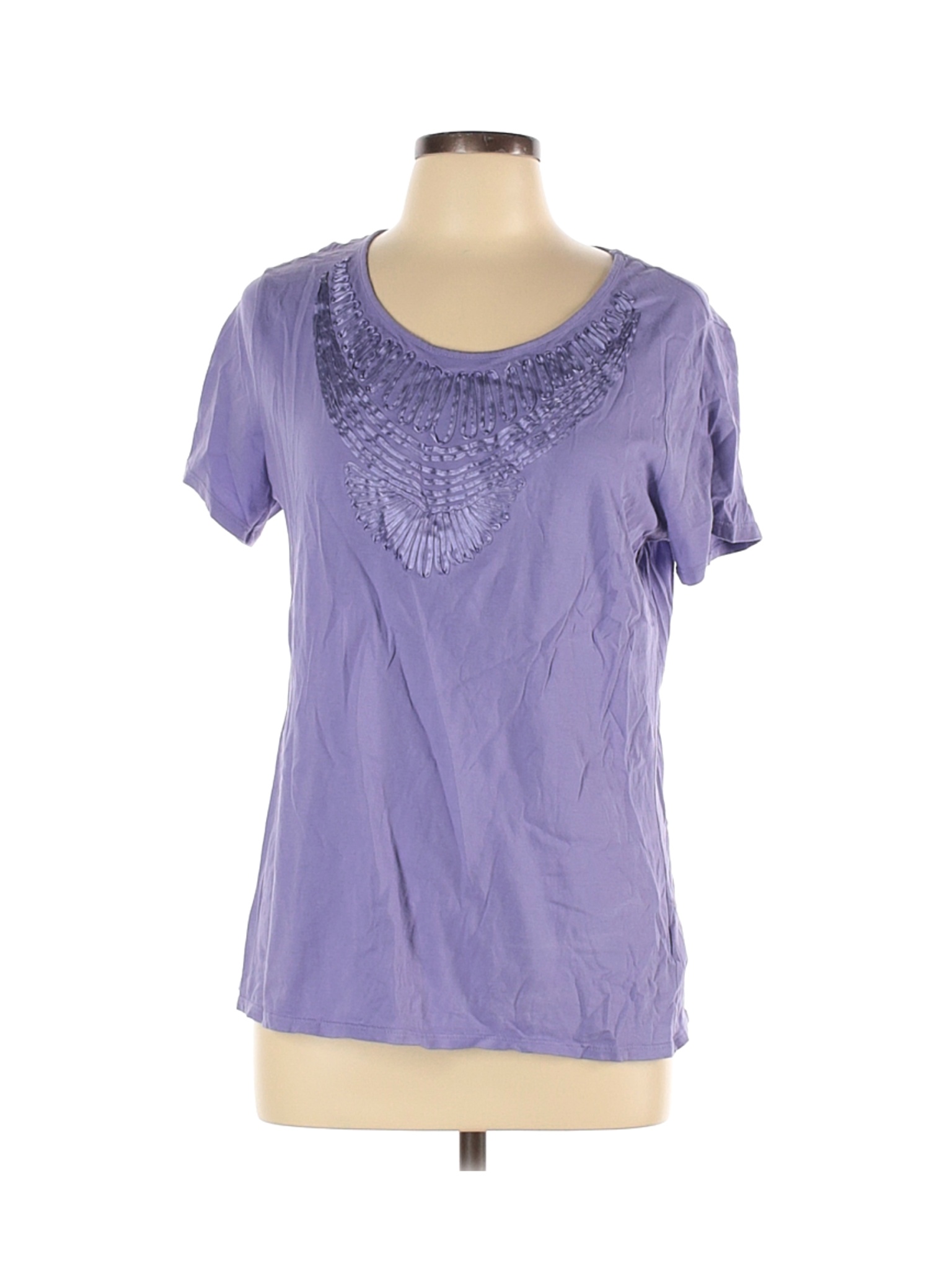 Coldwater Creek Women Purple Short Sleeve T-Shirt L | eBay