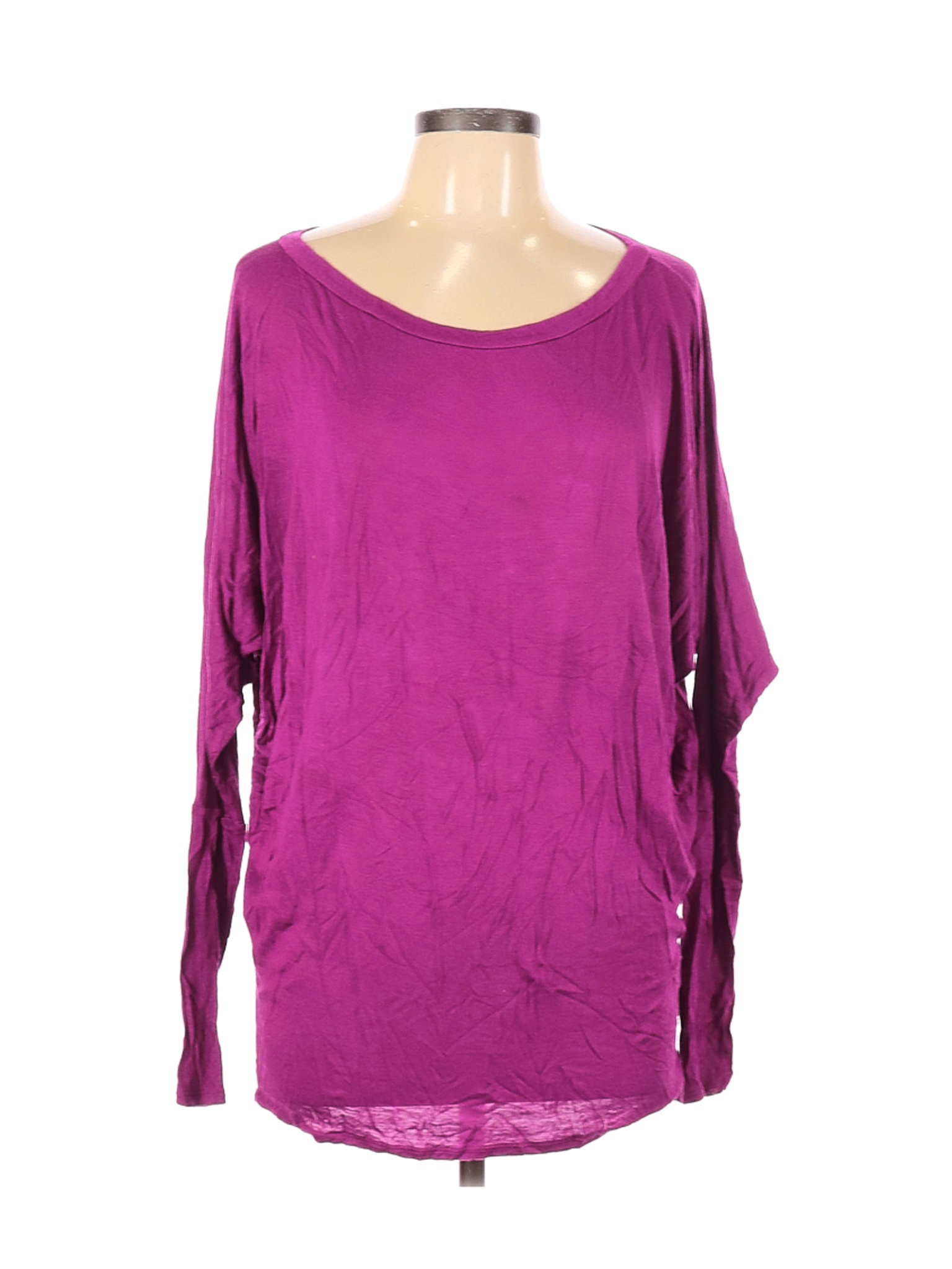 womens long sleeve purple shirt