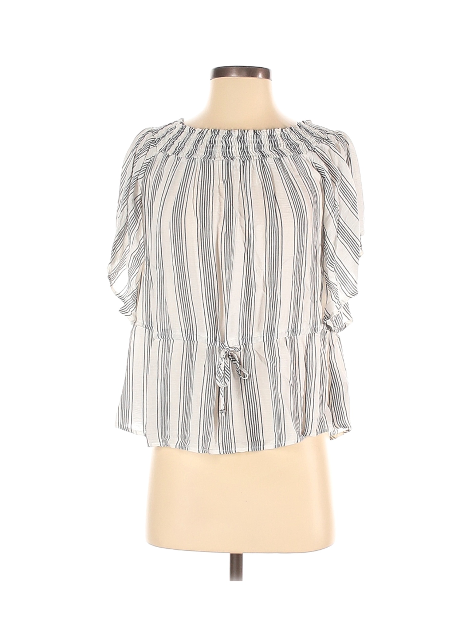 Abercrombie & Fitch Women White Short Sleeve Blouse S | eBay
