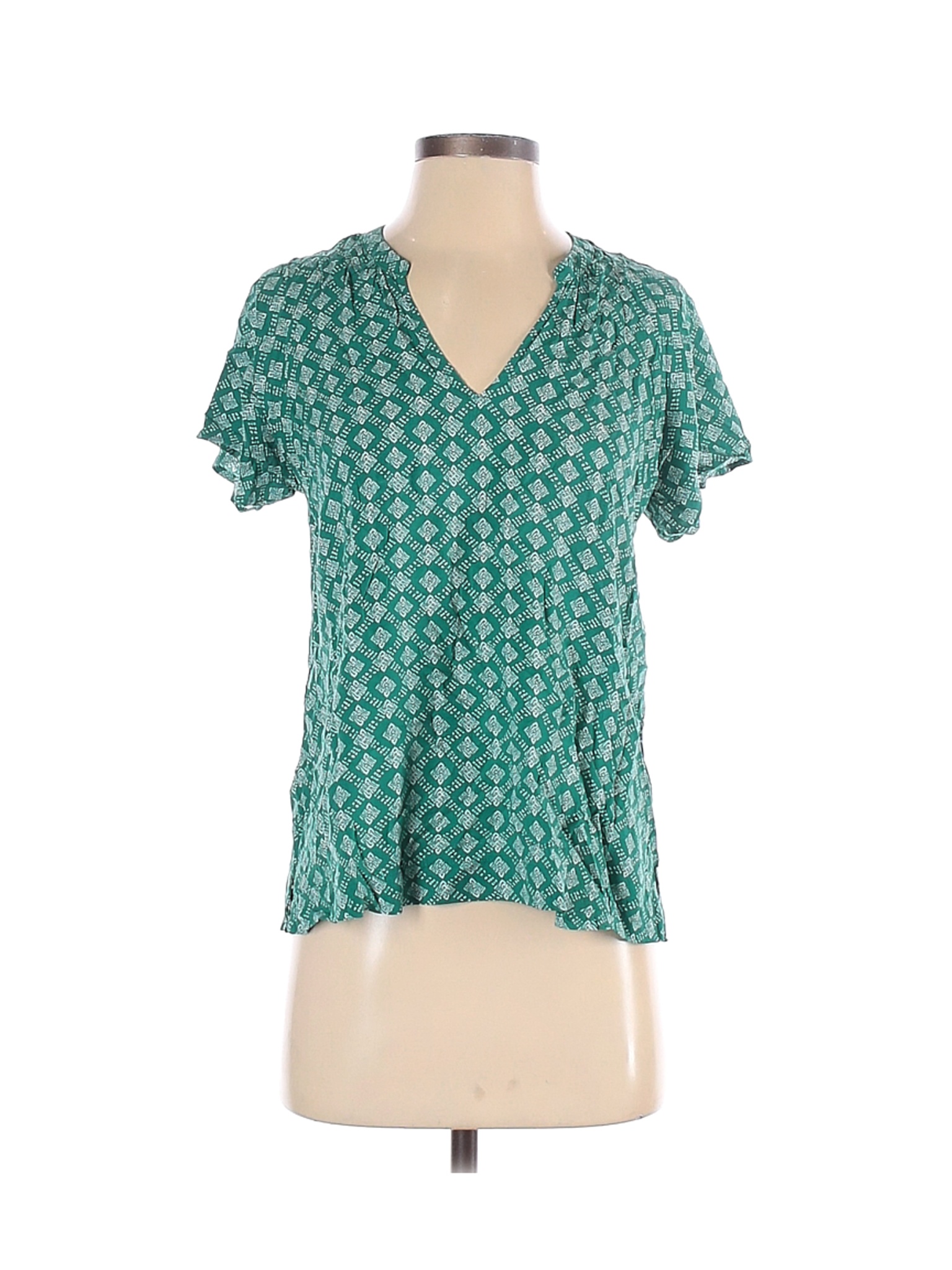 Old Navy Women Green Short Sleeve Blouse S | eBay