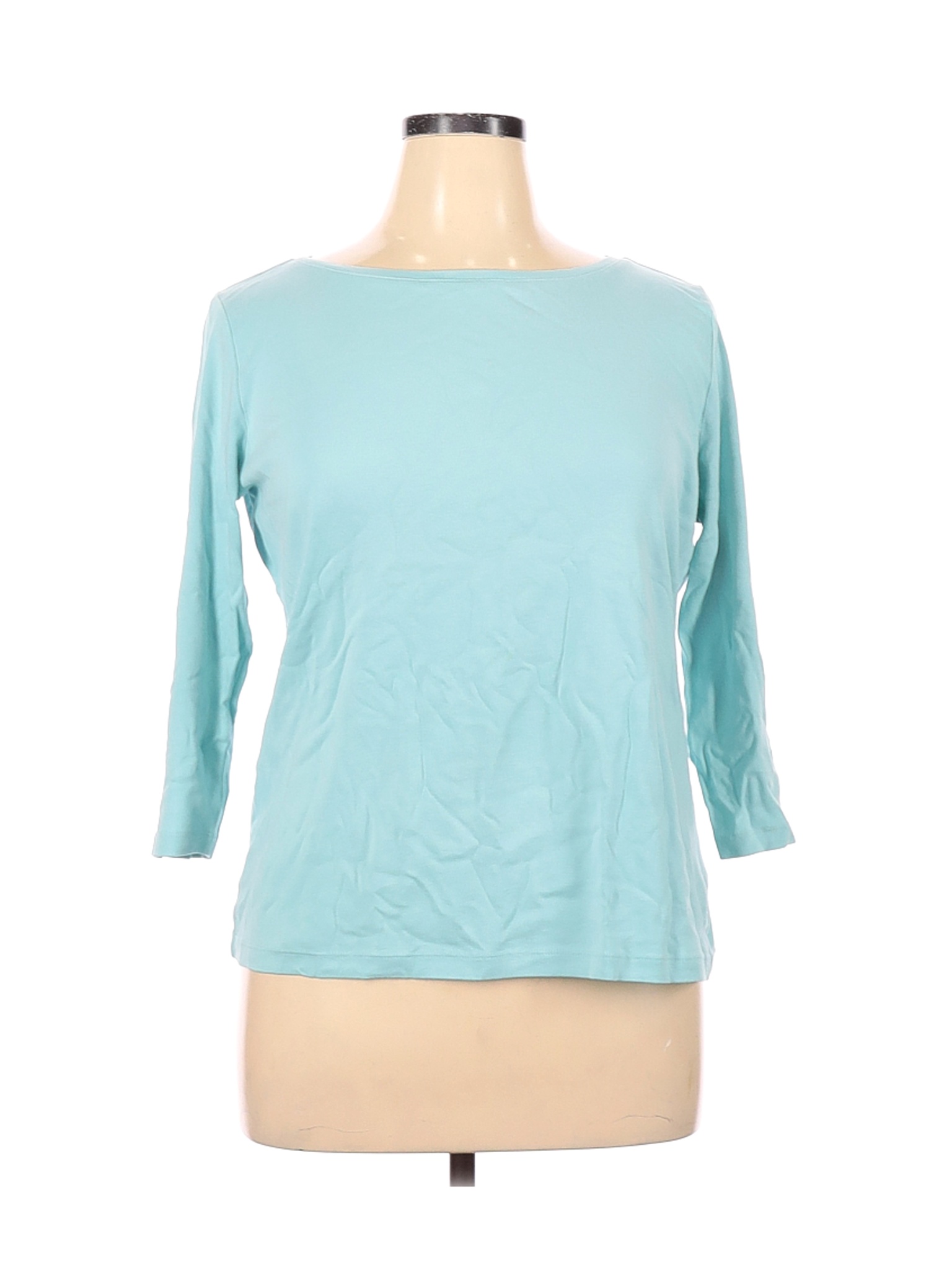 Talbots Women Blue 3/4 Sleeve T-Shirt 1X Plus | eBay