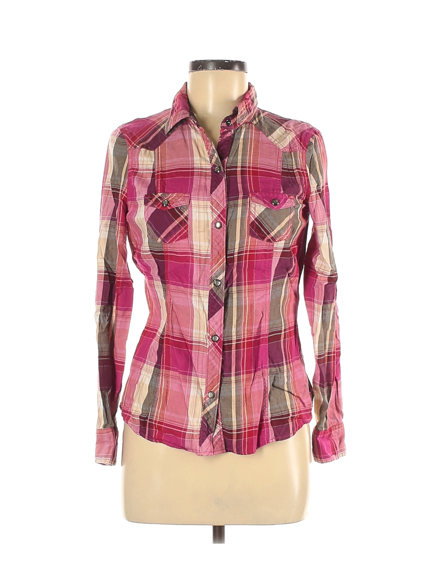 Old Navy Women Pink Long Sleeve Button-Down Shirt S | eBay