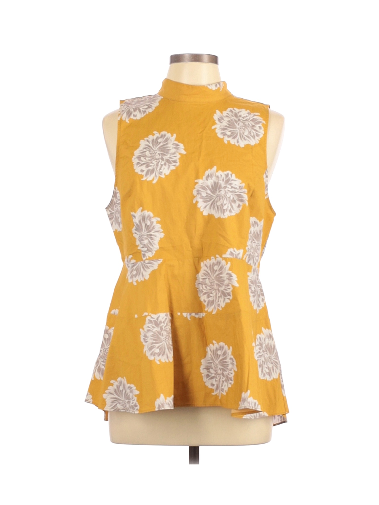 Valette Women Yellow Sleeveless Blouse L | eBay