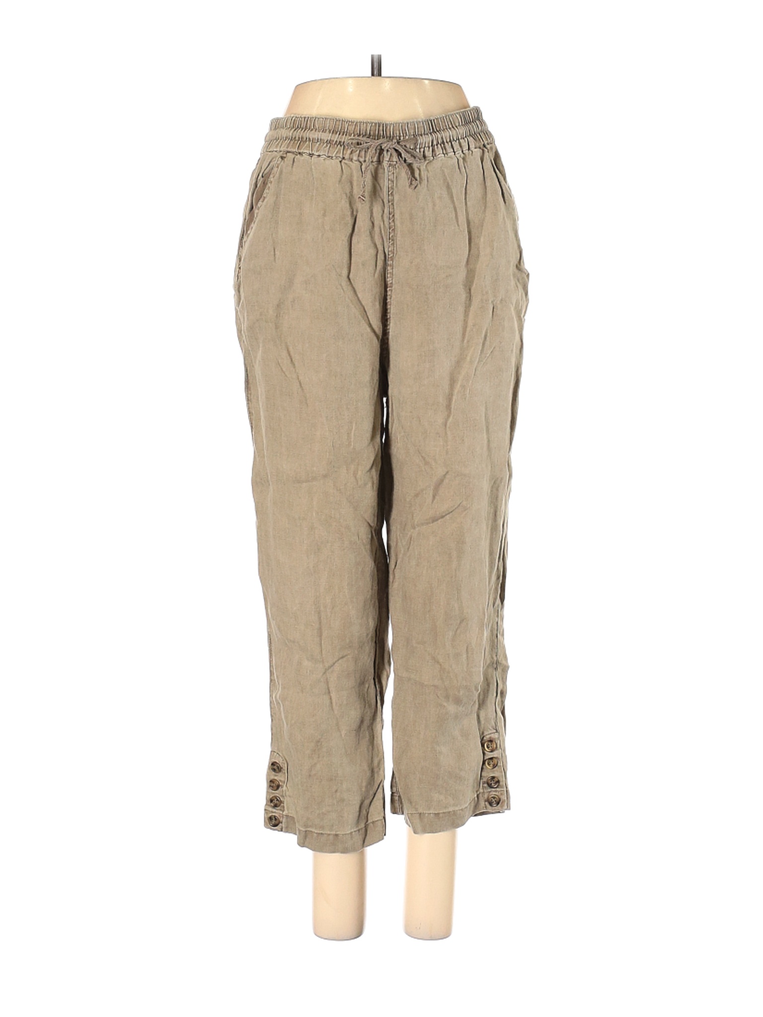 Nicole Miller New York Women Brown Linen Pants M | eBay