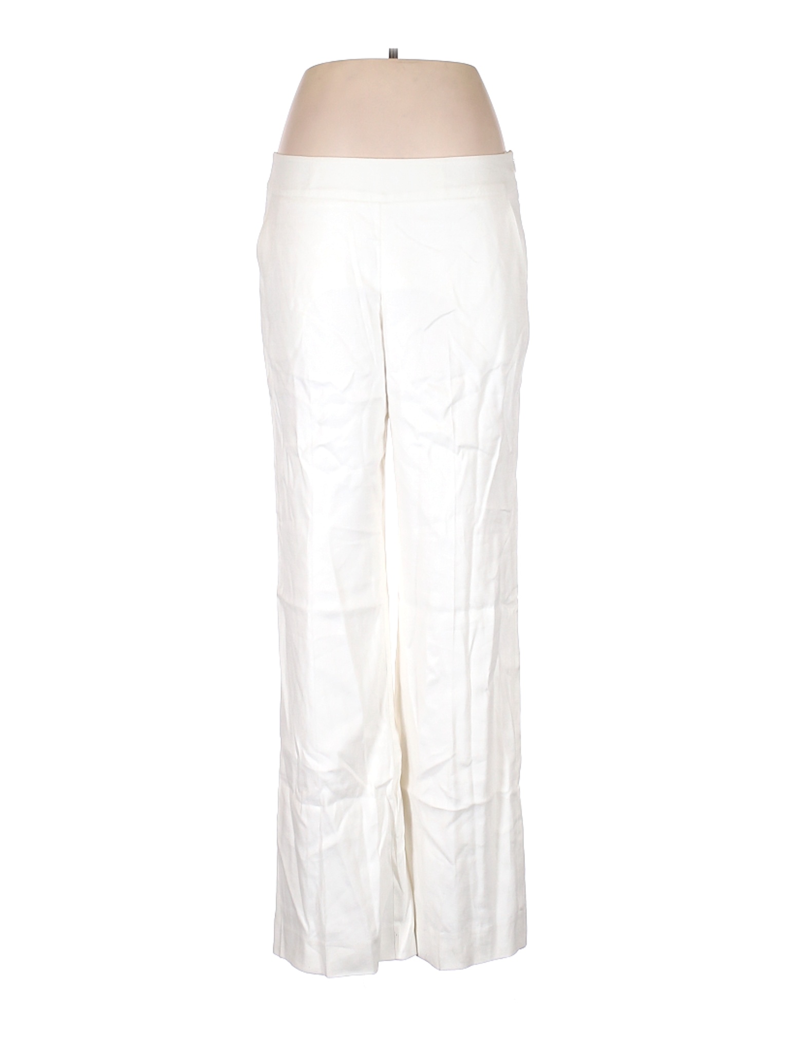 CAbi Women White Linen Pants 10 | eBay