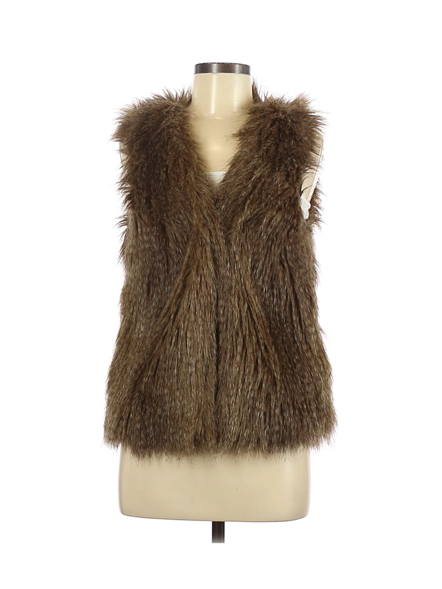 h&m faux fur vest womens