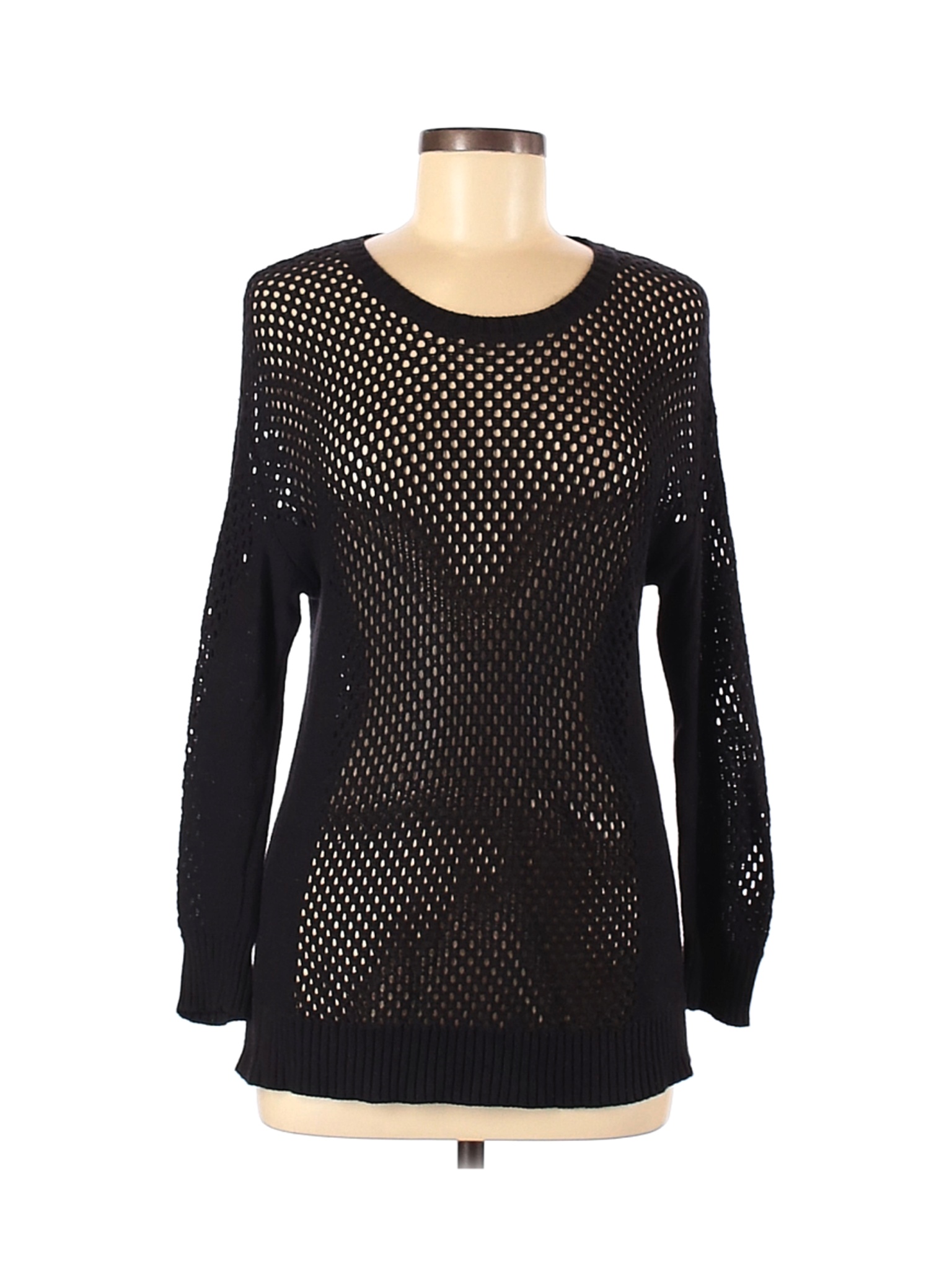 Neiman Marcus Women Black Pullover Sweater M