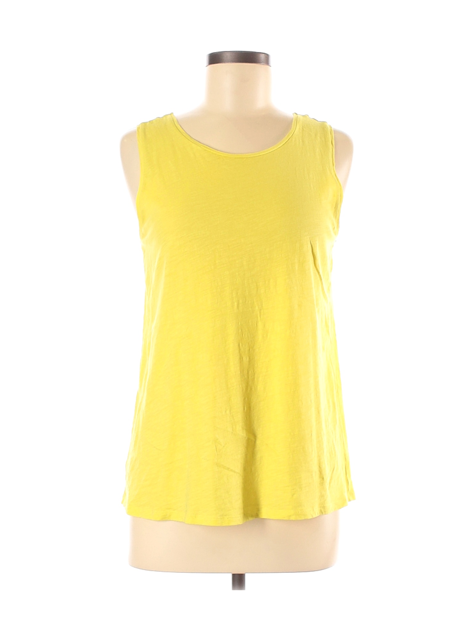 womens yellow sleeveless top