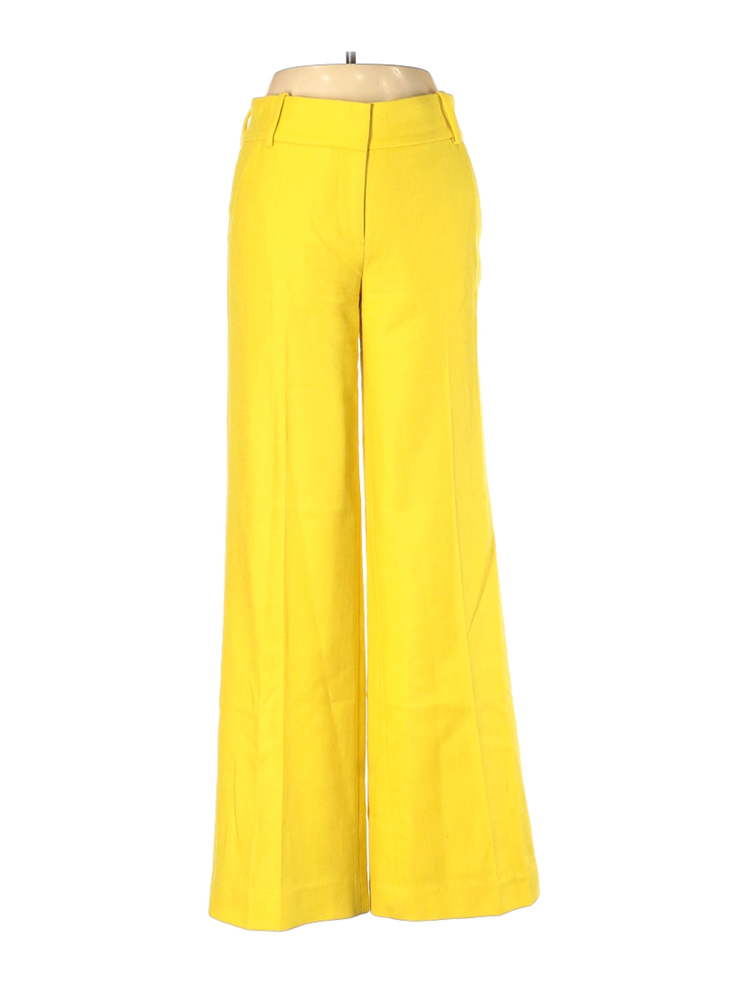 J.Crew Women Yellow Wool Pants 0 eBay
