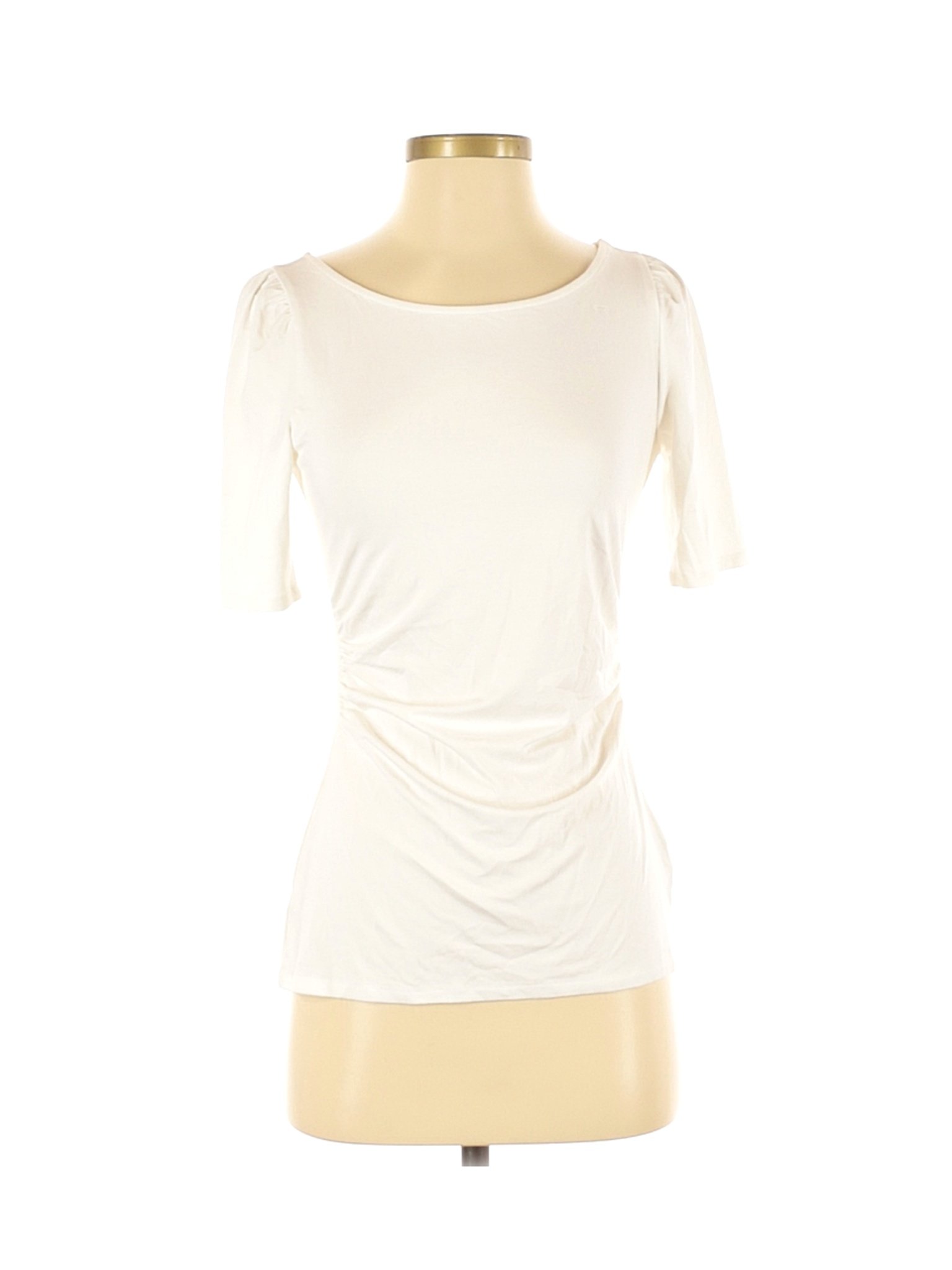 NWT White House Black Market Women Ivory Short Sleeve T-Shirt XS | eBay