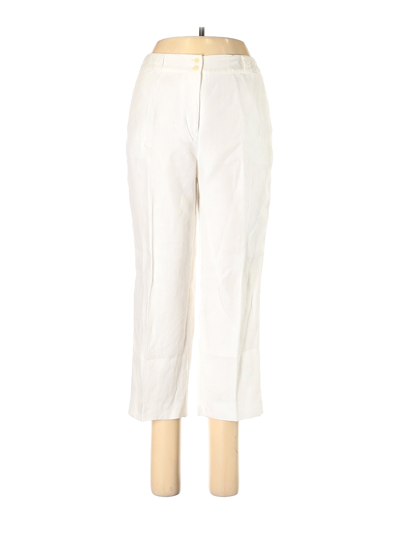 Talbots Women White Linen Pants 12 Petites | eBay