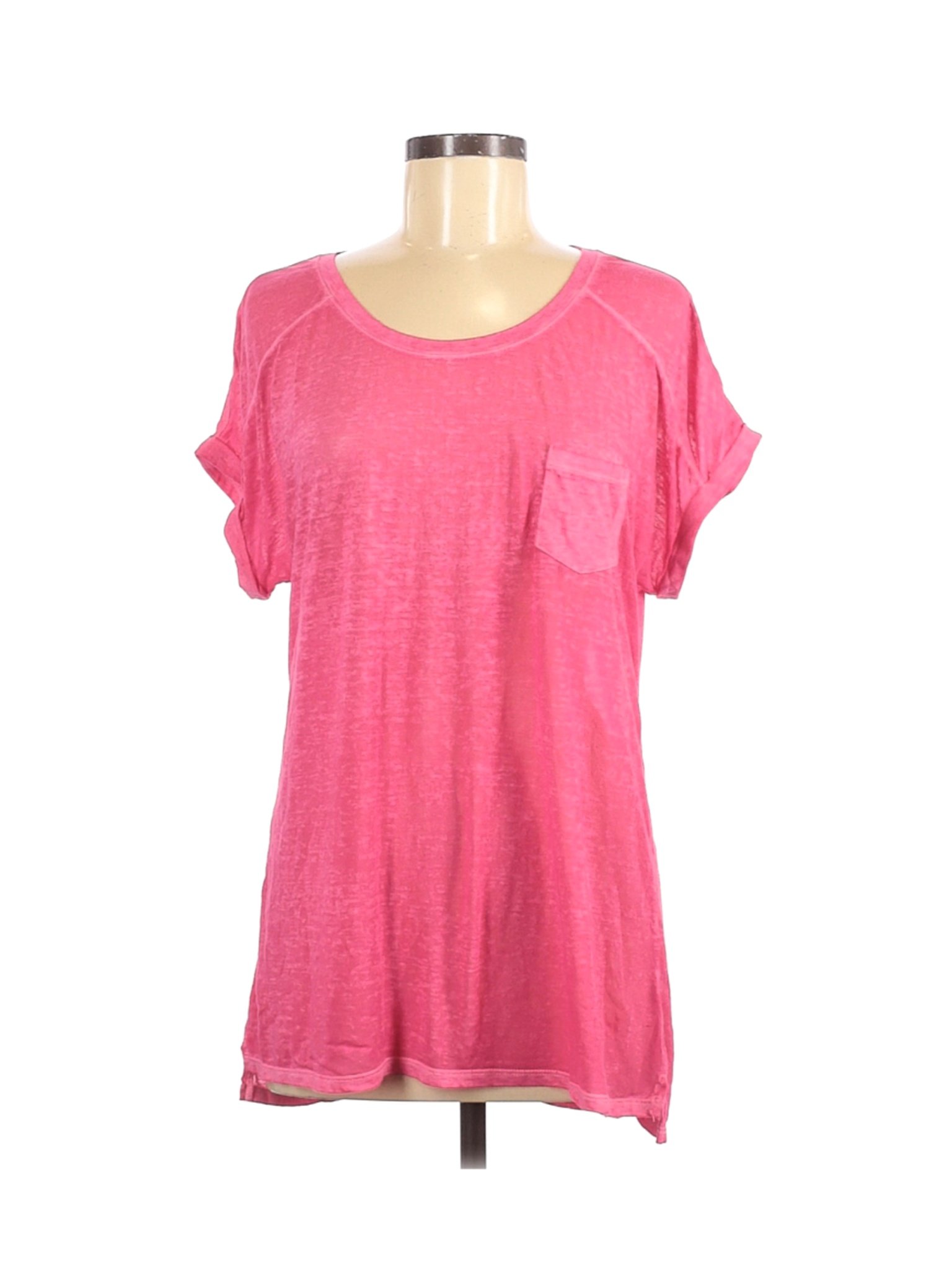 short sleeve pink shirt