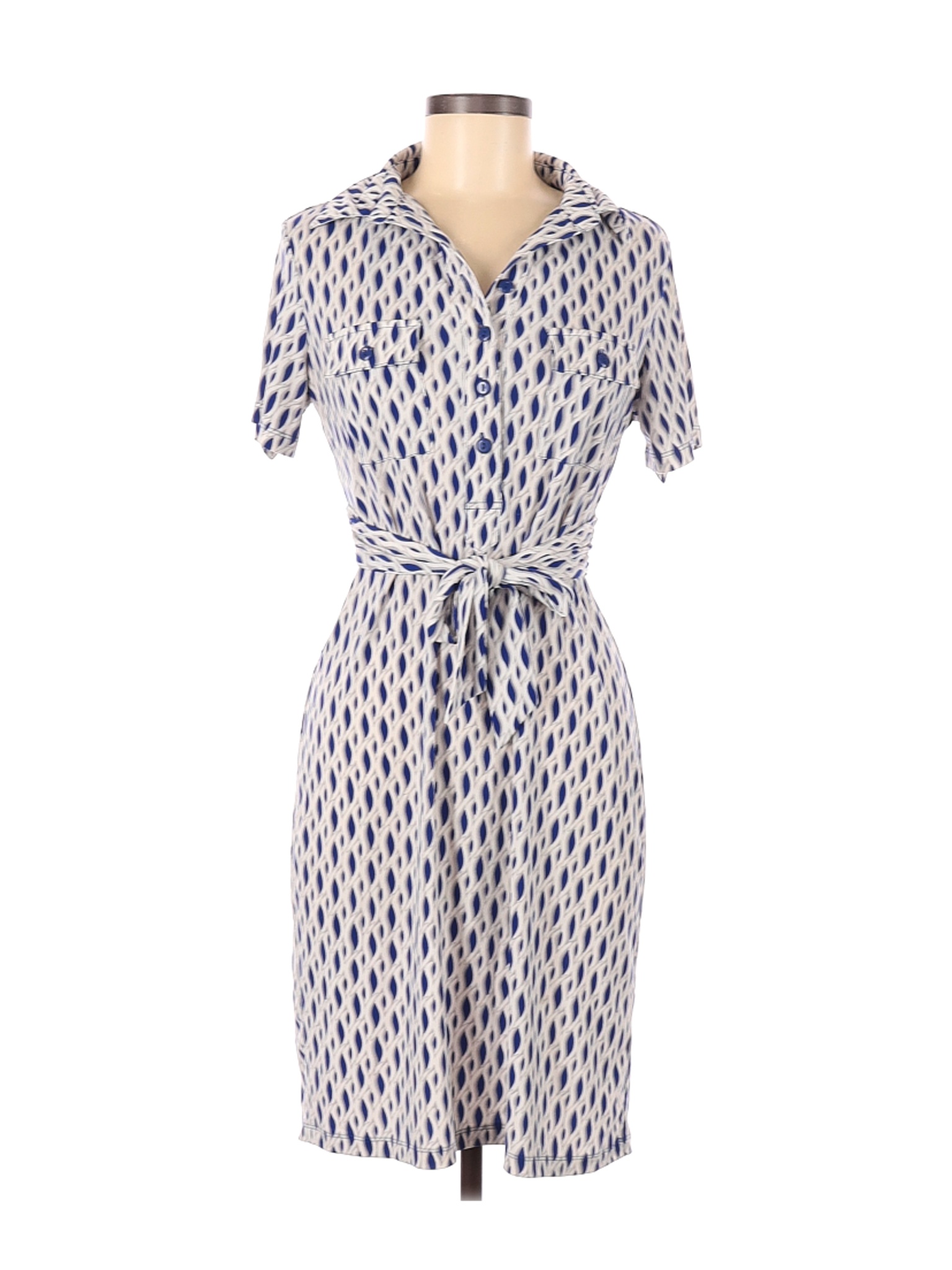 Valerie Bertinelli Women Blue Casual Dress 6 | eBay