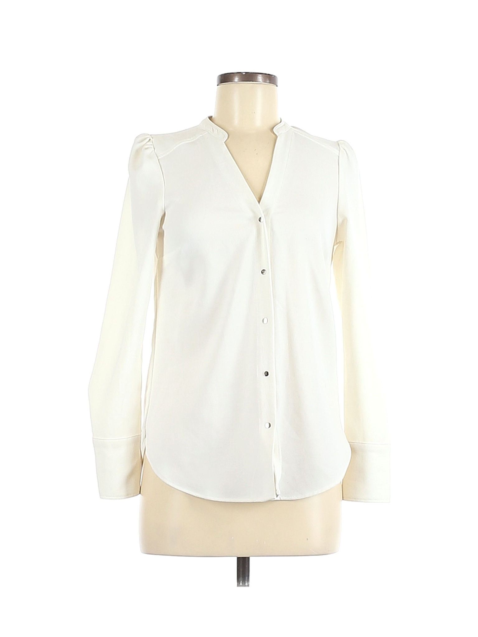 H&M Women White Long Sleeve Blouse 6 | eBay