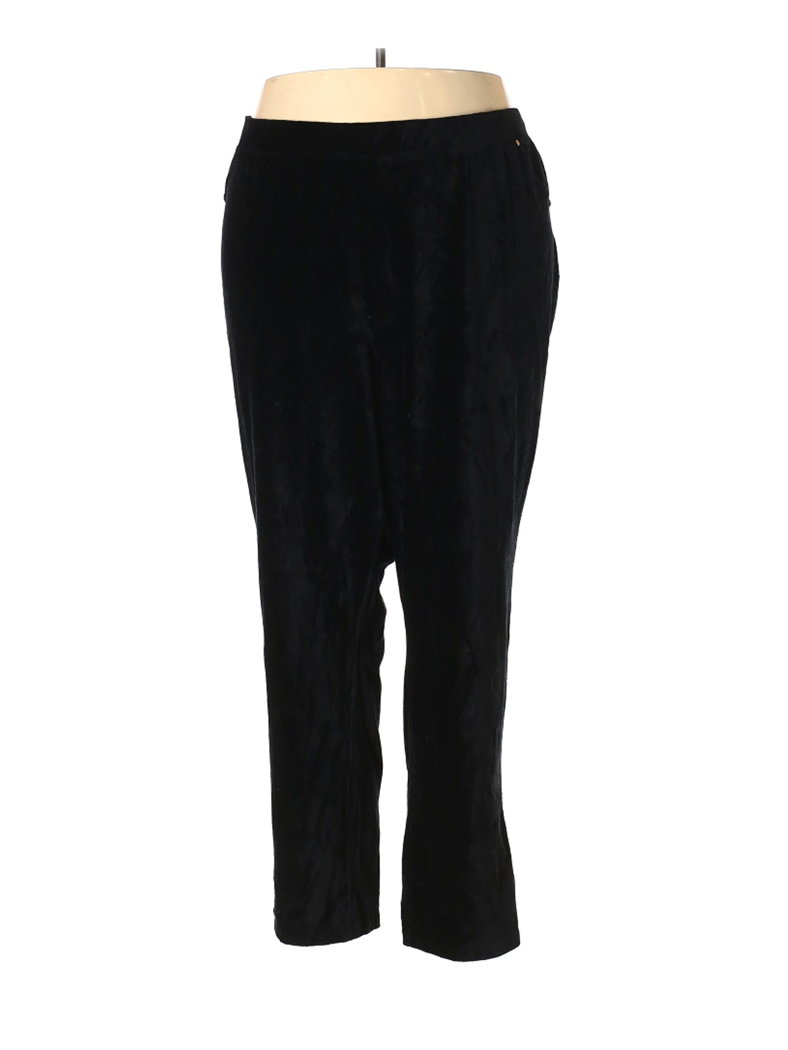 Catherines Women Black Velour Pants 5X Plus | eBay