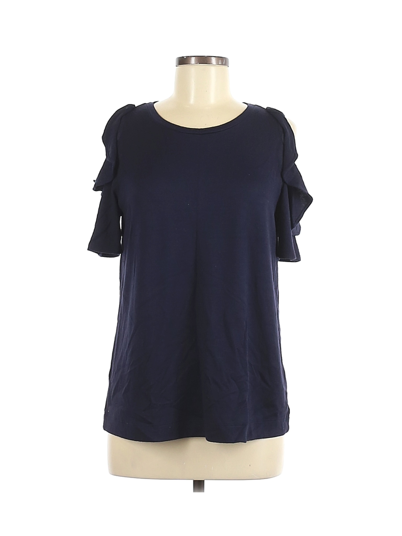 Ann Taylor LOFT Women Blue Short Sleeve Top M | eBay