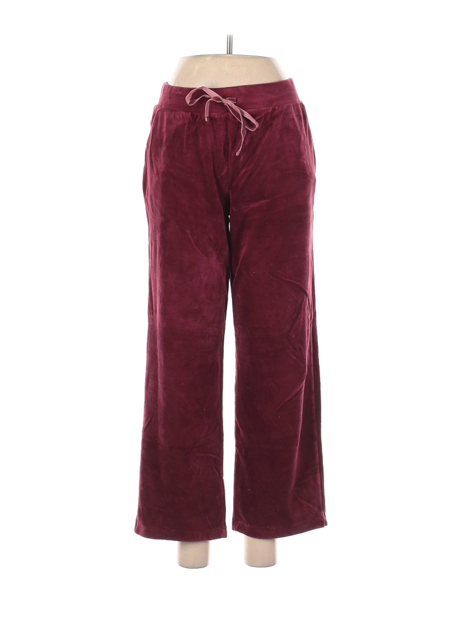 red velour pants