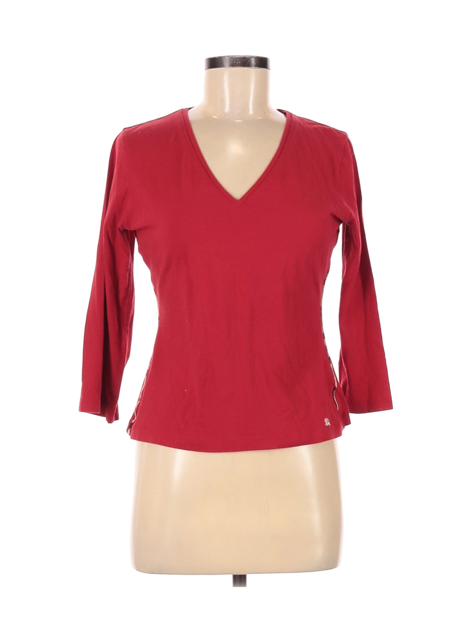 Burberry Women Red 3/4 Sleeve T-Shirt M | eBay