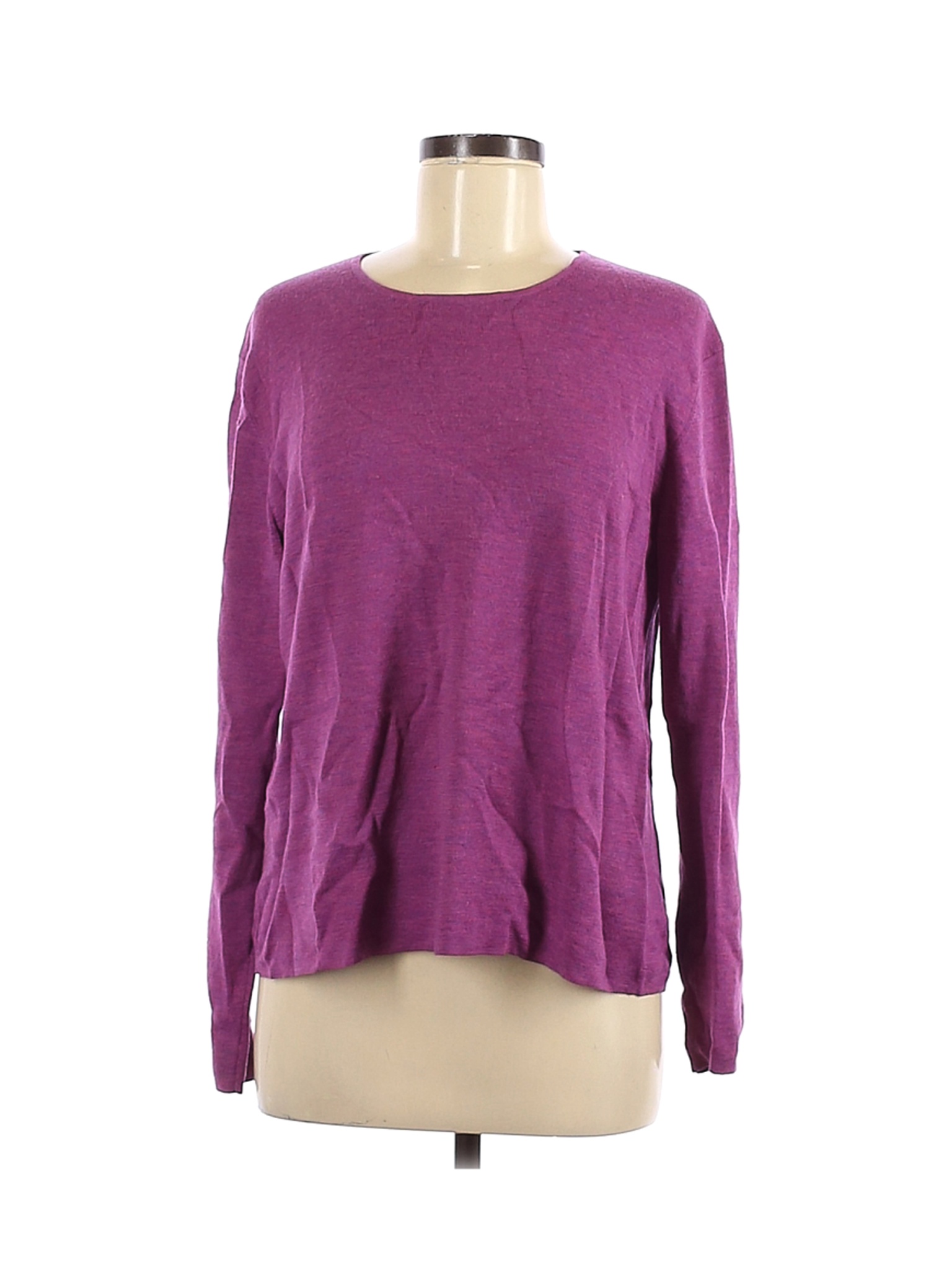 Eileen Fisher Women Purple Wool Pullover Sweater L | eBay