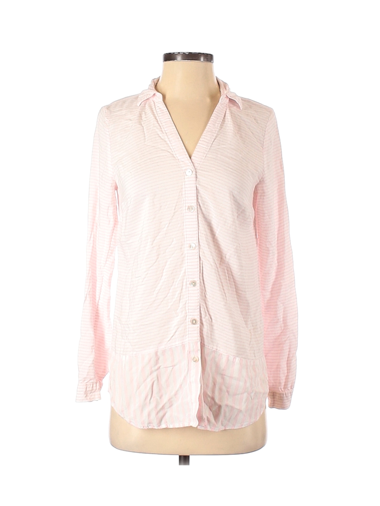 J.Jill Women Pink Long Sleeve Blouse XS | eBay