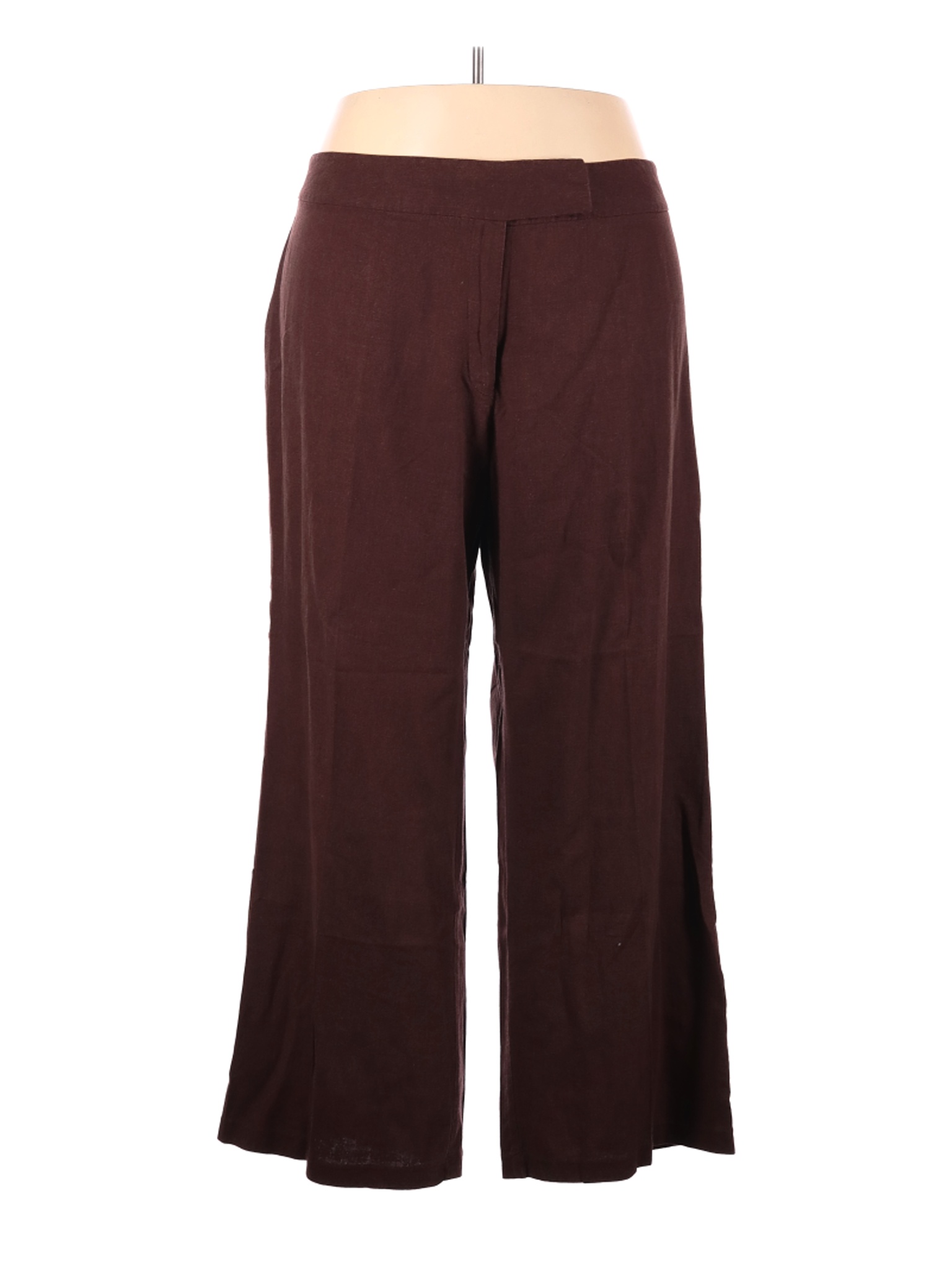 D.F.A. New York Women Brown Linen Pants 24 Plus | eBay