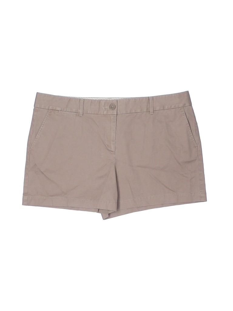 Ann Taylor LOFT 100% Cotton Gray Khaki Shorts Size 14 - photo 1