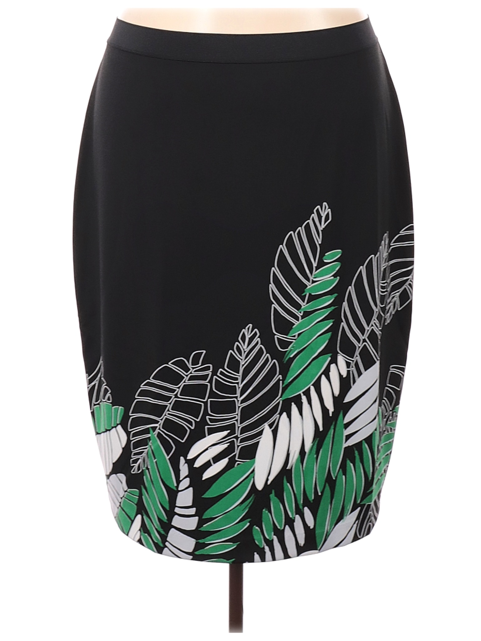 Alfani Women's Asymmetric Midi Skirt - Black Size 16, Printed Polyester Pleated Casual Skirt - View #3
