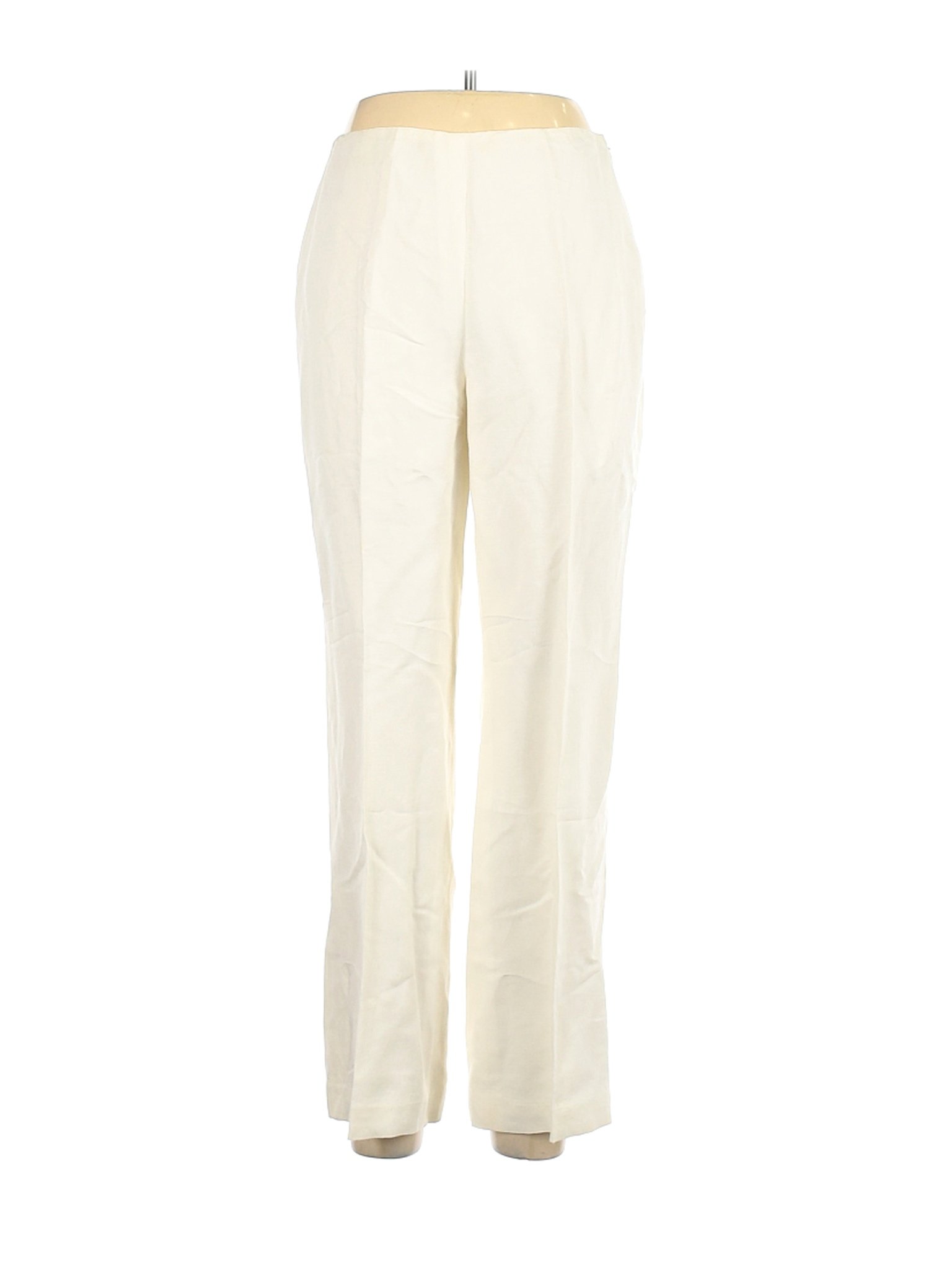 Ann Taylor LOFT Women Ivory Linen Pants 10 Petites | eBay