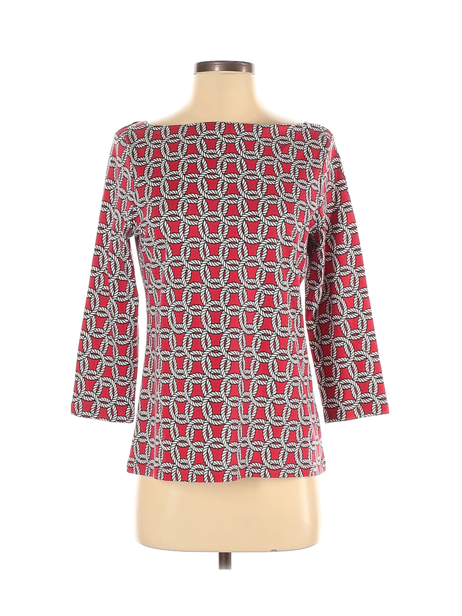 Talbots Women Red 3/4 Sleeve Top S | eBay