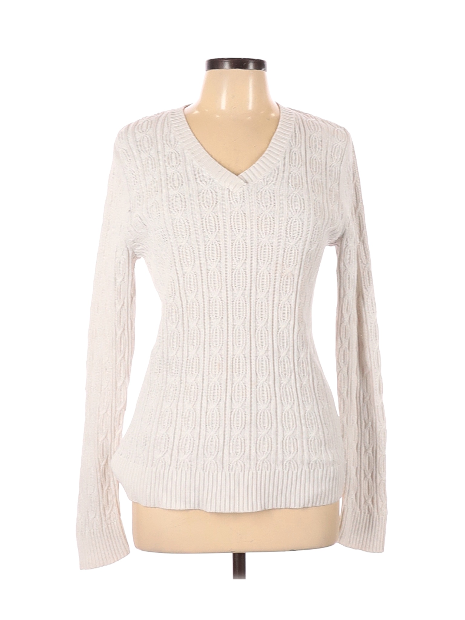 Croft & Barrow Women White Pullover Sweater L | eBay