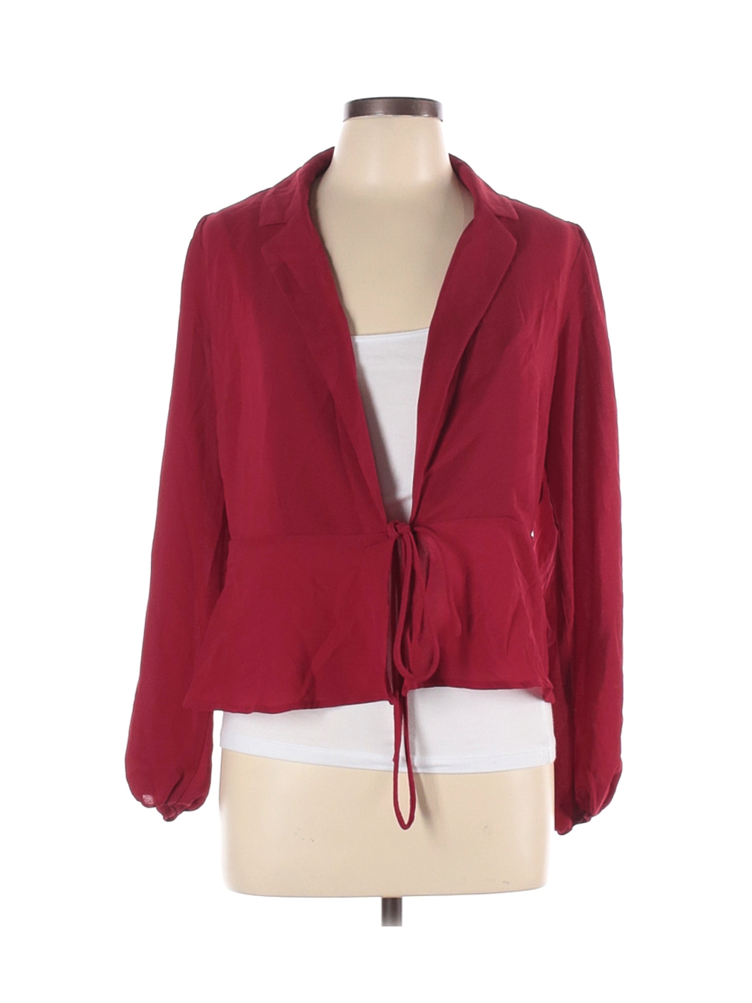 NWT Forever 21 Women Red Long Sleeve Blouse S | eBay