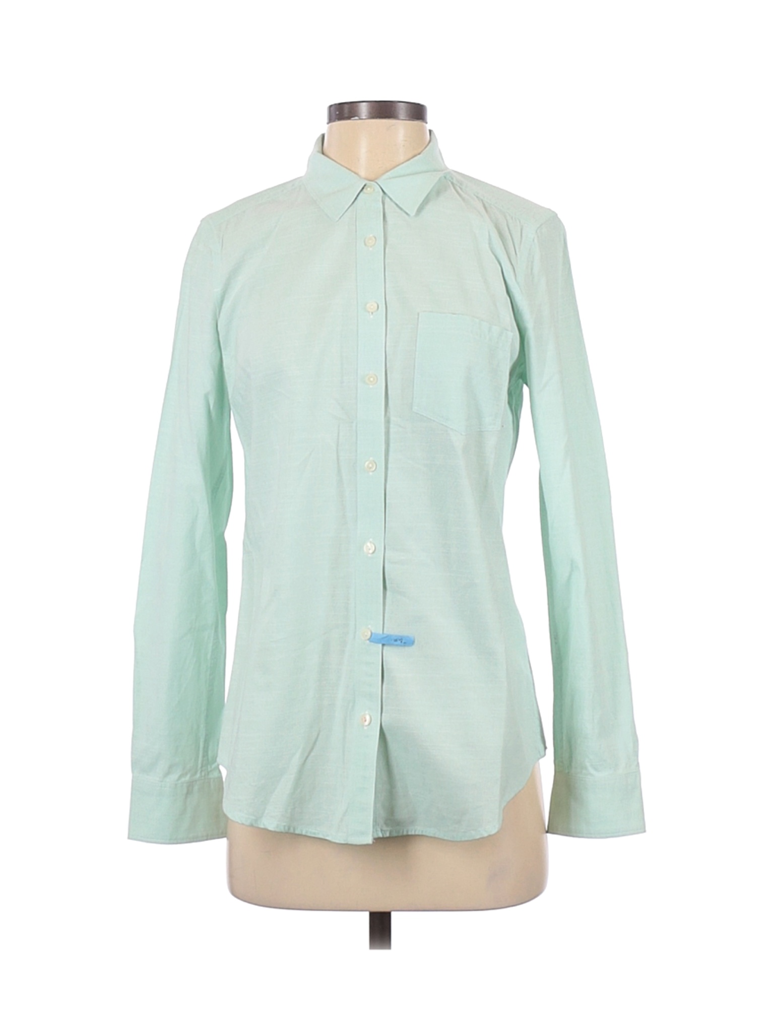 Banana Republic Factory Store Women Green Long Sleeve Button-Down Shirt ...