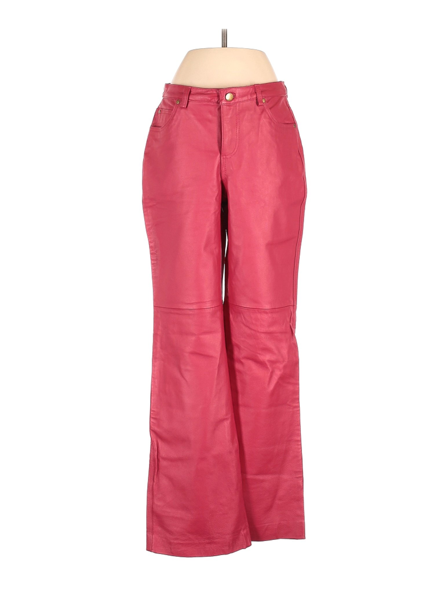 Metro Style Women Pink Leather Pants 4 | eBay