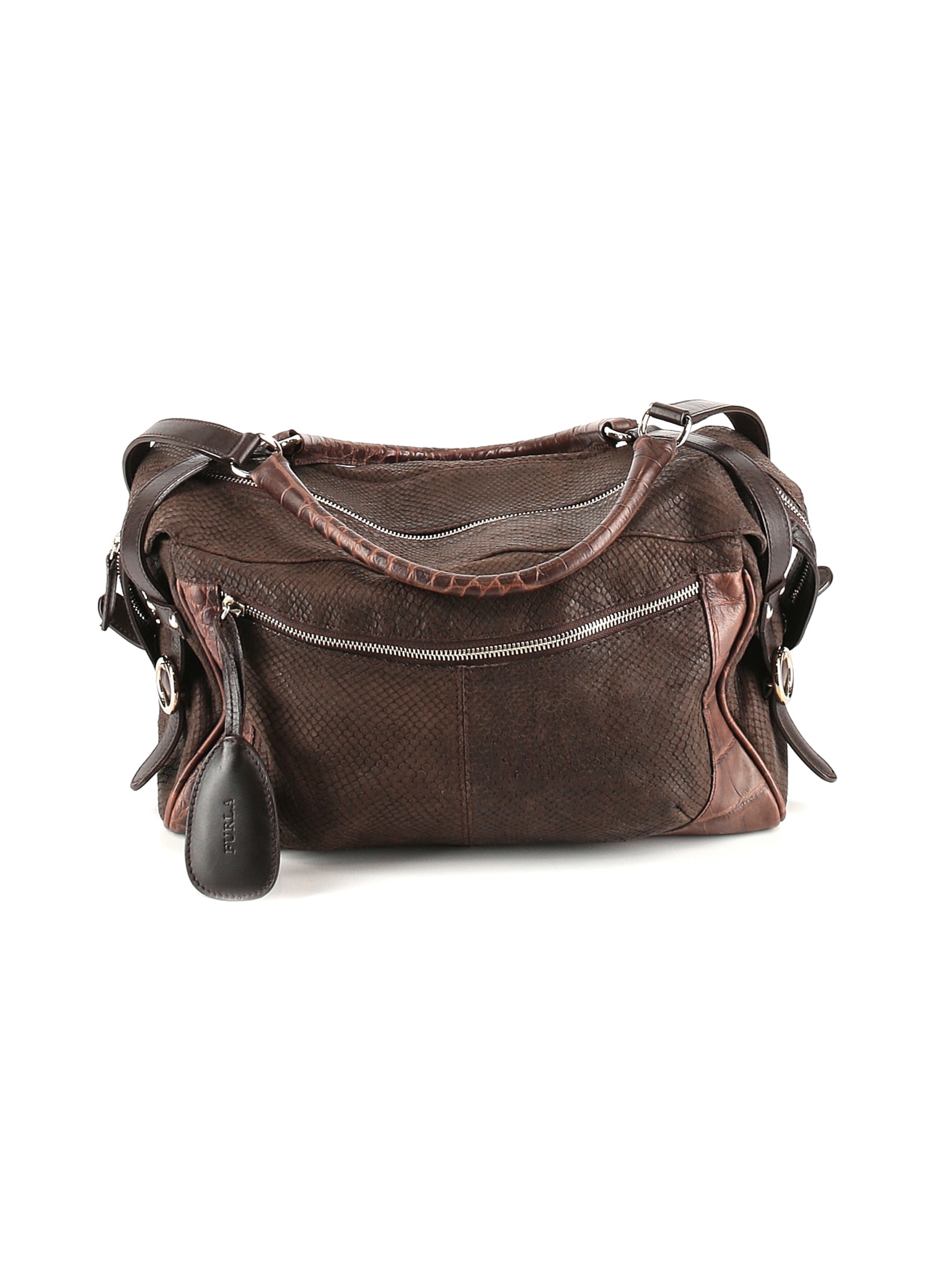 FURLA Women Brown Leather Shoulder Bag One Size | eBay