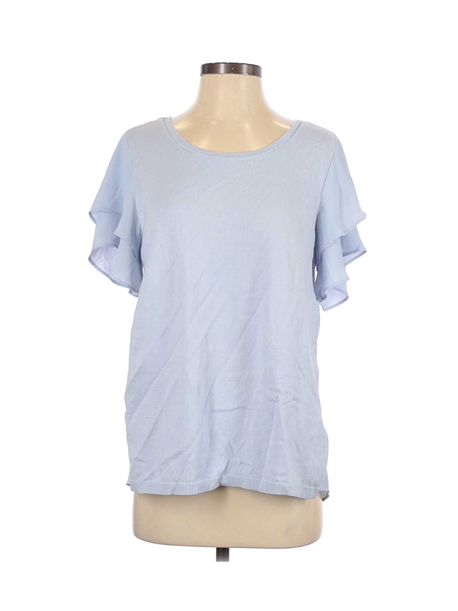 Ann Taylor LOFT Women Blue Short Sleeve Top S | eBay