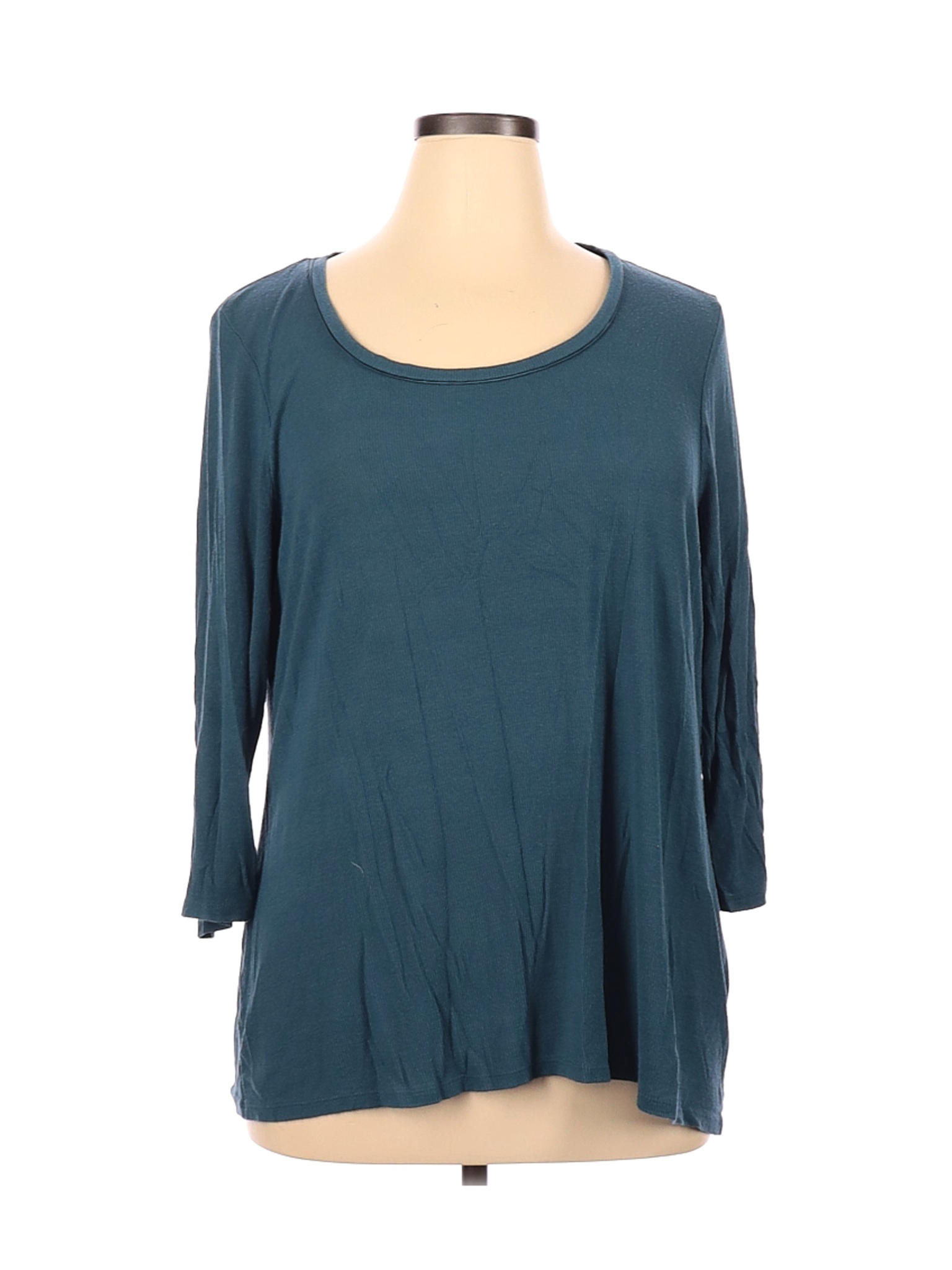 Simply Vera Vera Wang Women Green Long Sleeve T-Shirt XL | eBay