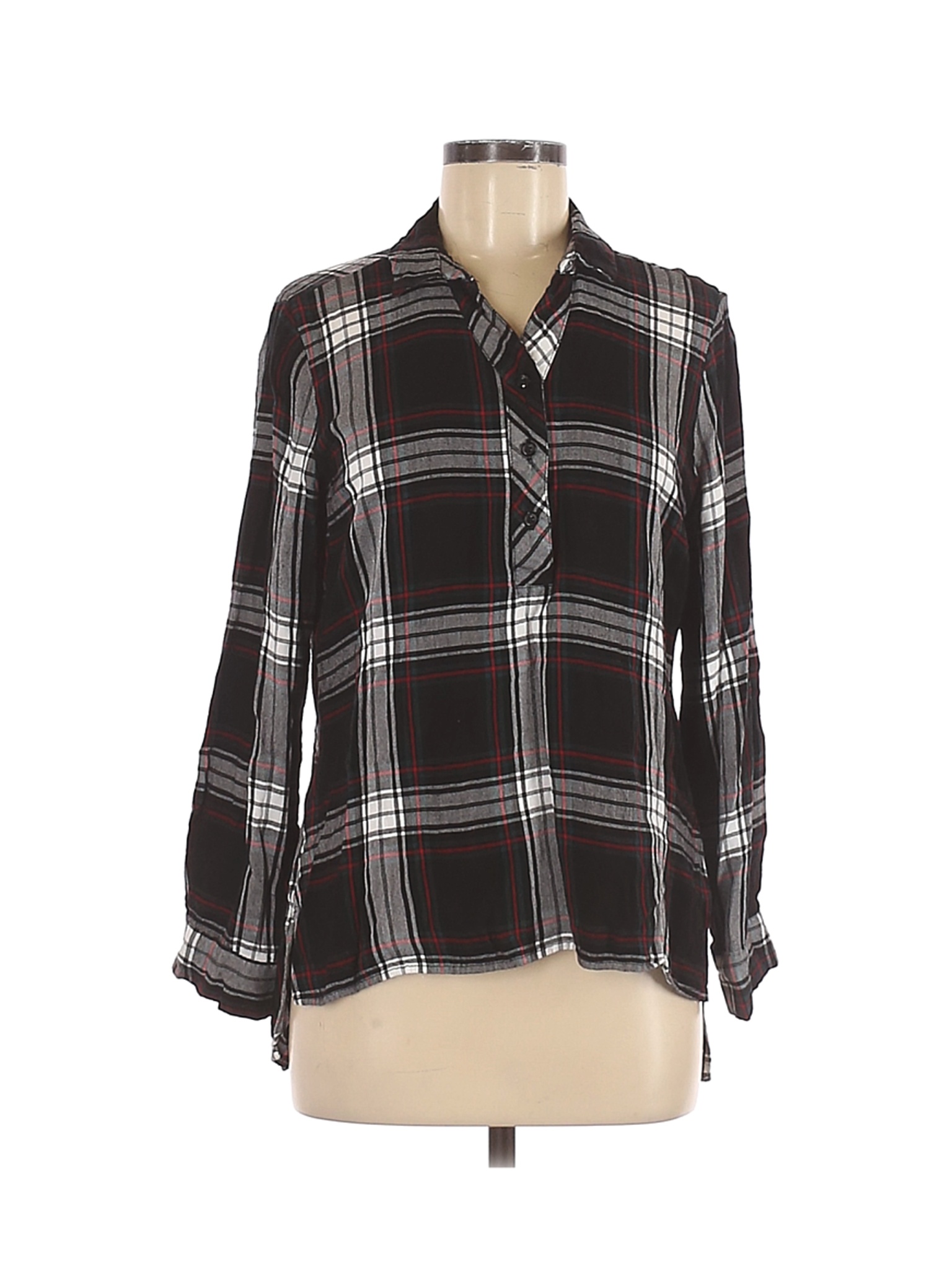 Alexander Jordan Women Black Long Sleeve Button-Down Shirt M | eBay