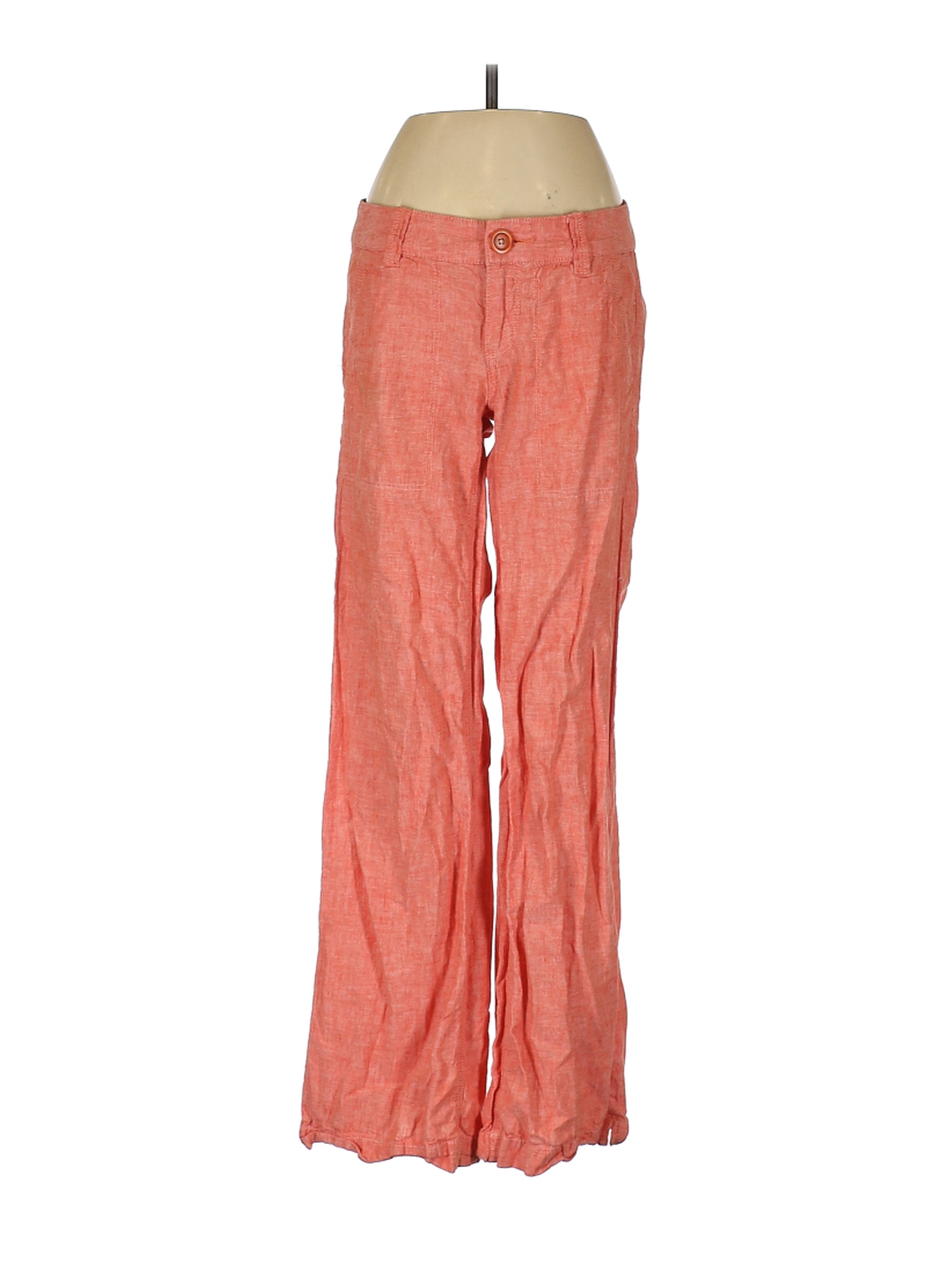 Pilcro and The Letterpress Women Pink Linen Pants 0 | eBay