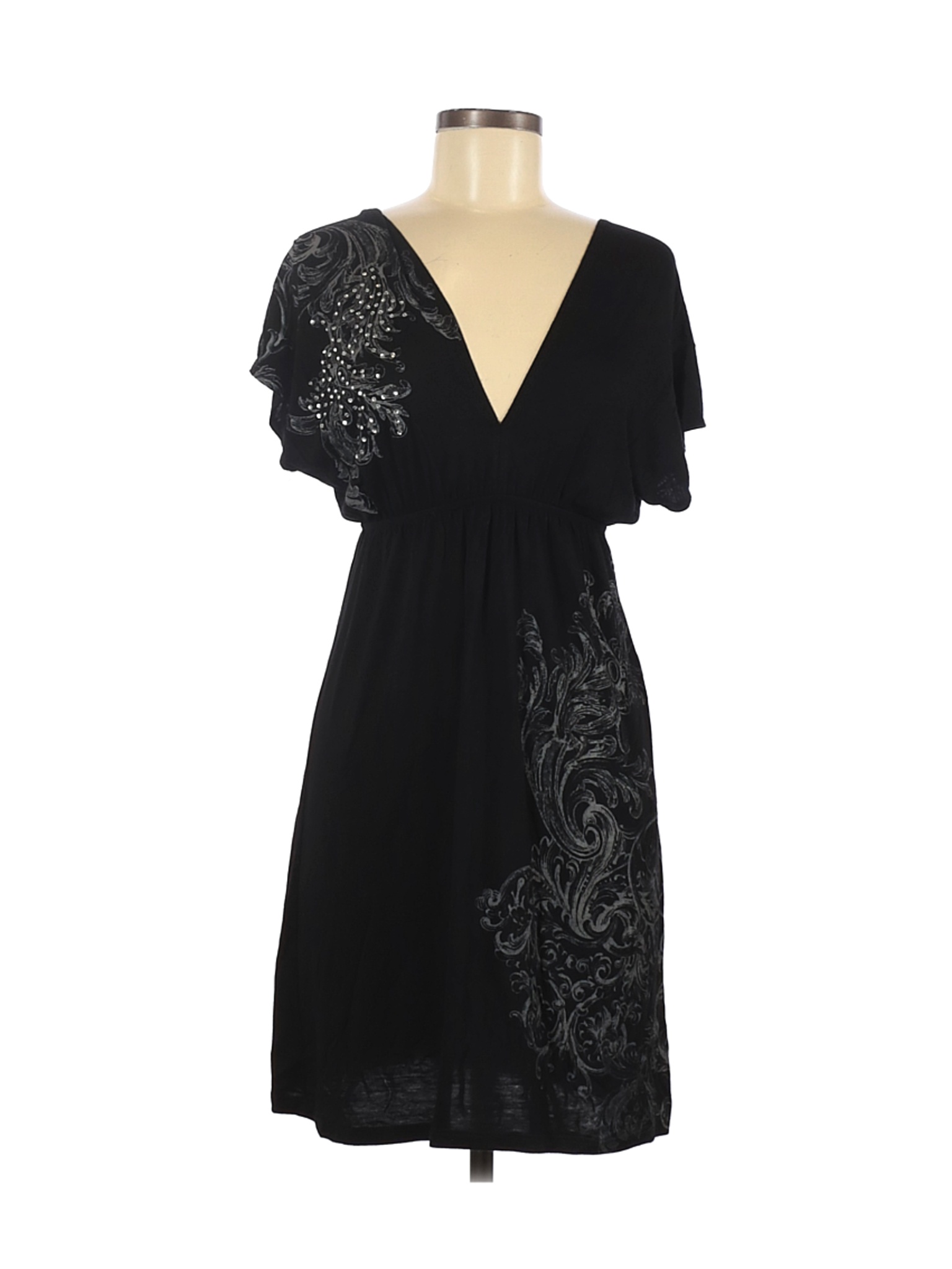 Rhapsodielle Women Black Casual Dress L | eBay