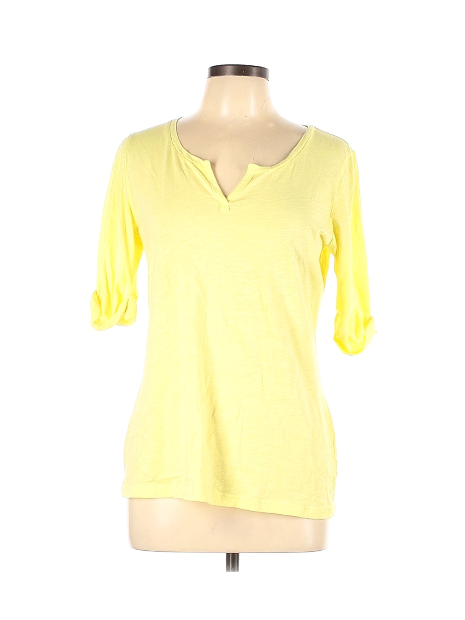 women's long sleeve yellow t shirt