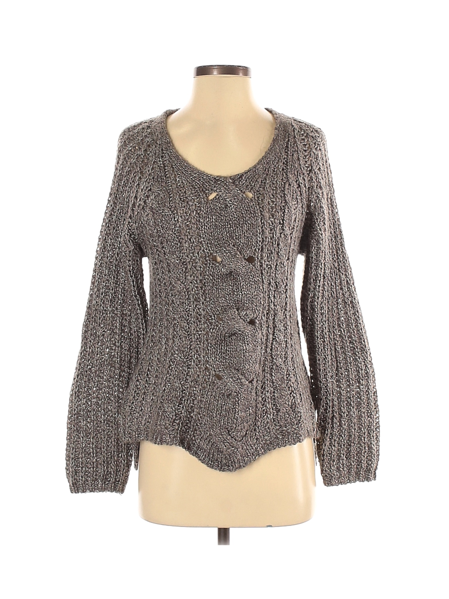 Nic + Zoe Women Gray Pullover Sweater M | eBay